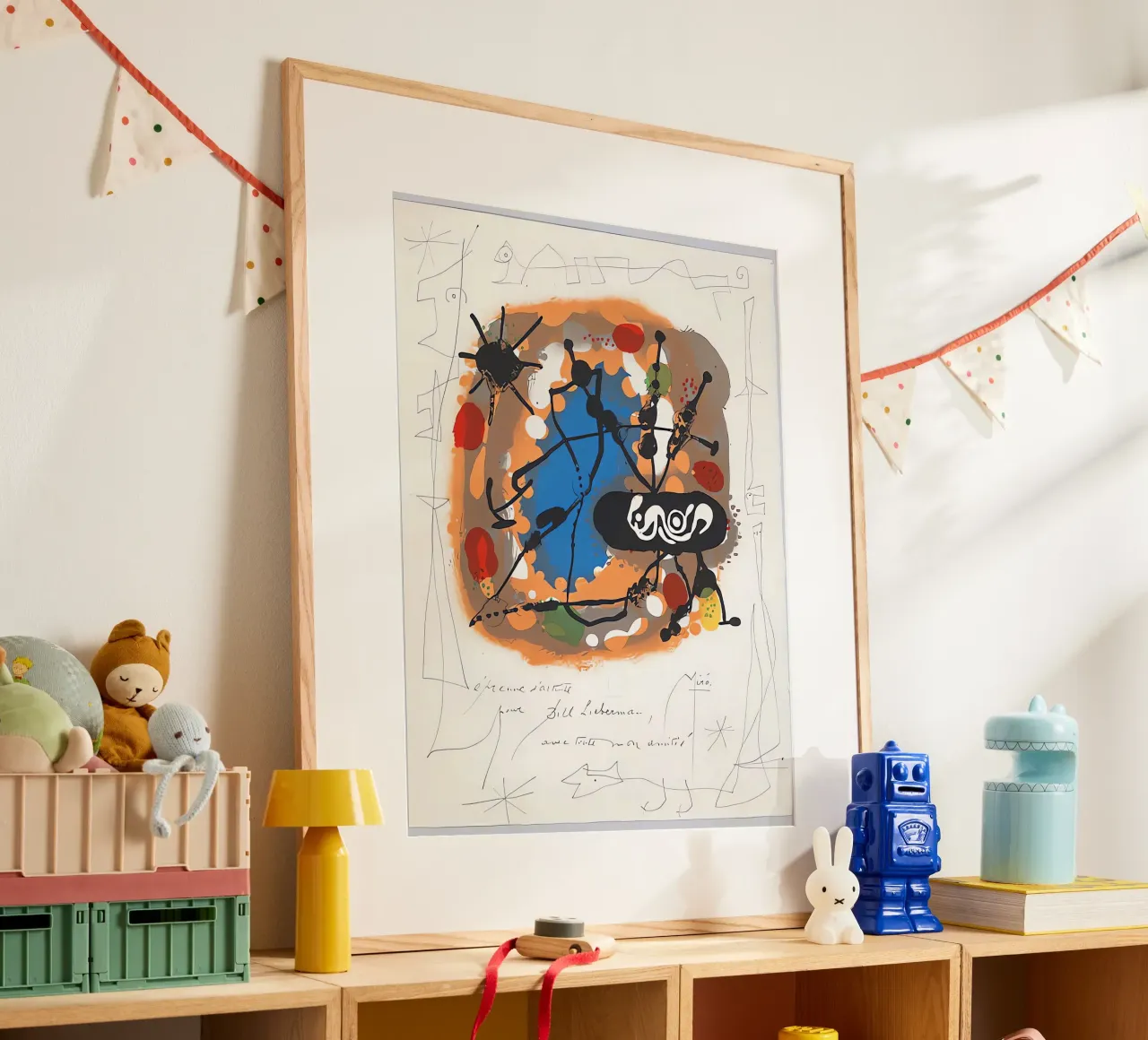 Atmosfera Miró poster con telaio in legno da Narciso