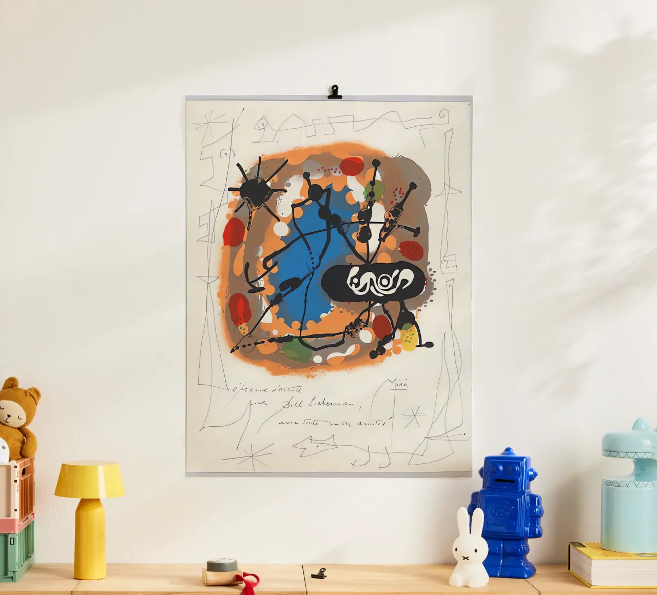 Atmosfera Miró poster con telaio in legno da Narciso