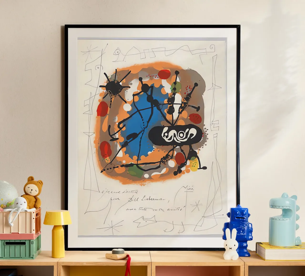 Atmosfera Miró poster con telaio in legno da Narciso