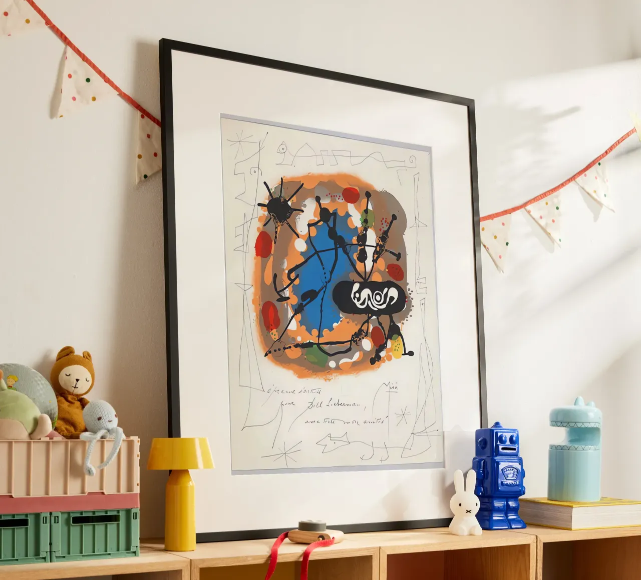Atmosfera Miró poster con telaio in legno da Narciso
