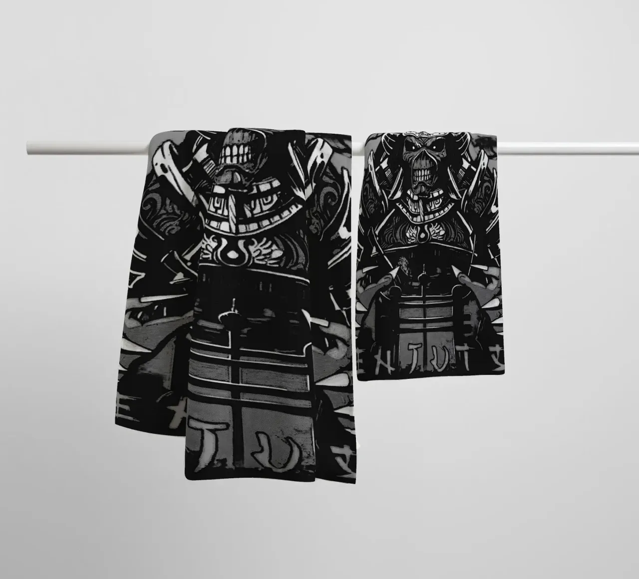 iron maiden band art towel by vanhesling