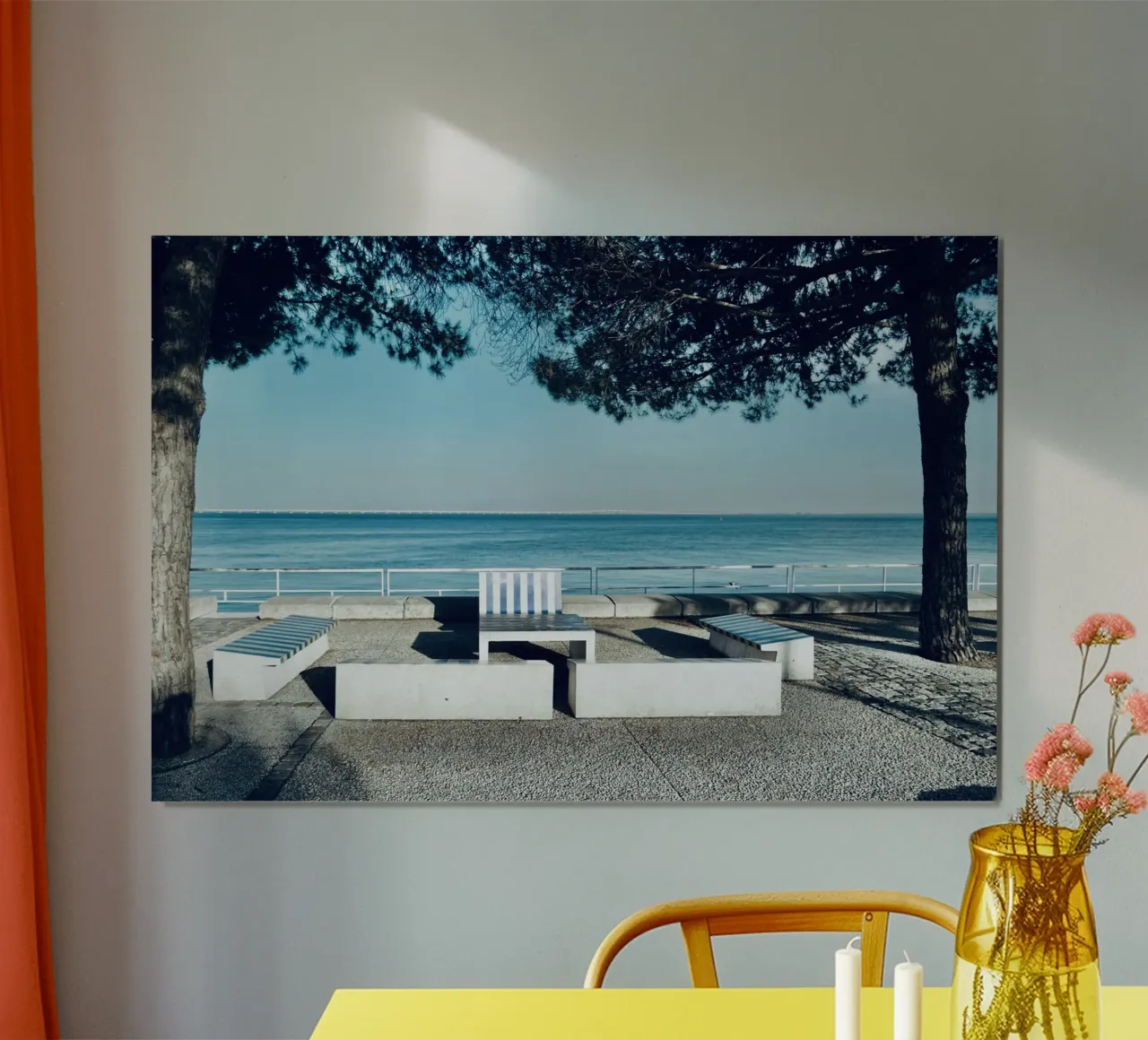 Vacanze estive poster con telaio in legno da KISSA STUDIO