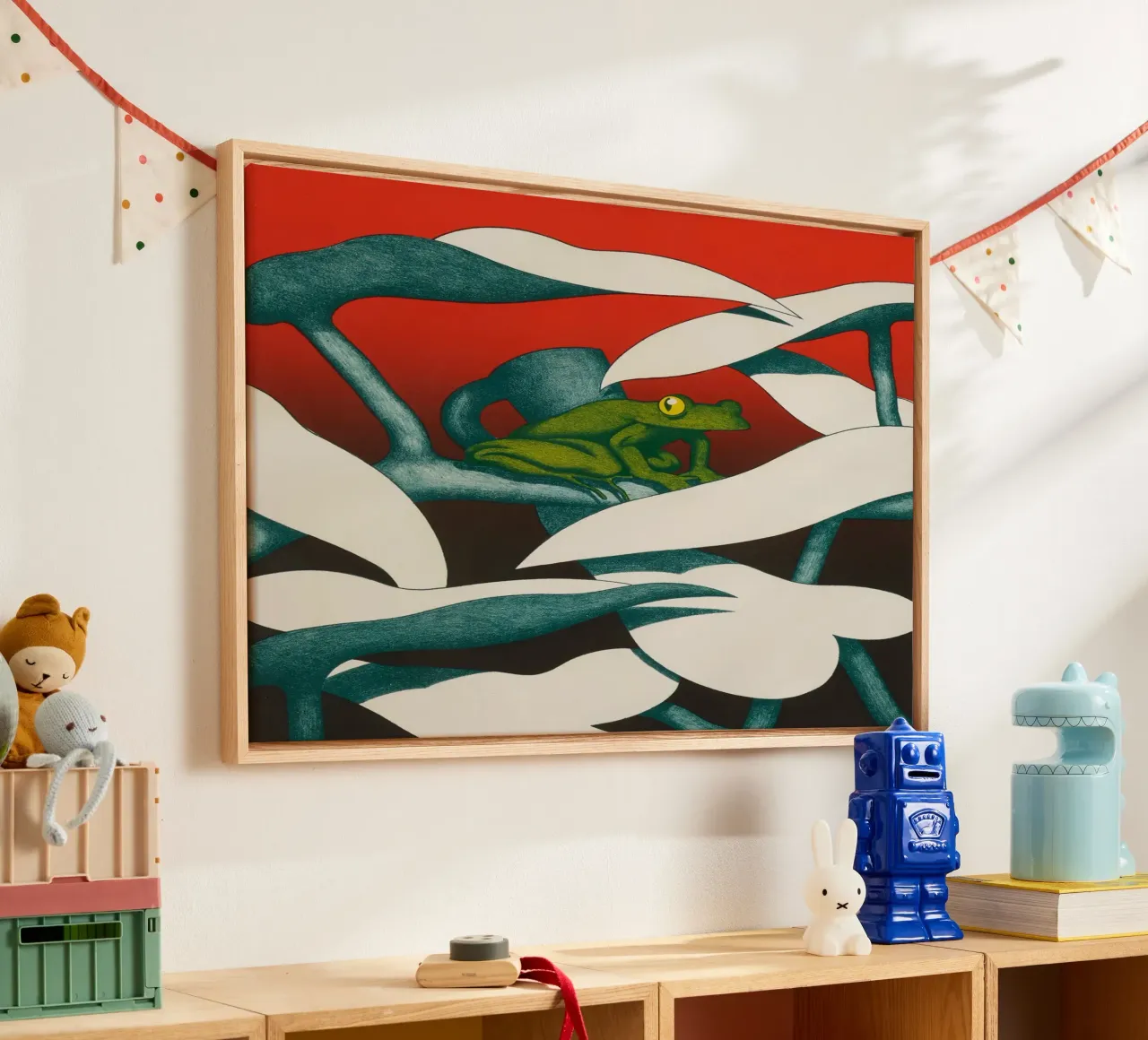 Coppa Ken Price Jivaroland Frog tela con Cornice a cassetta da Marcobarshop