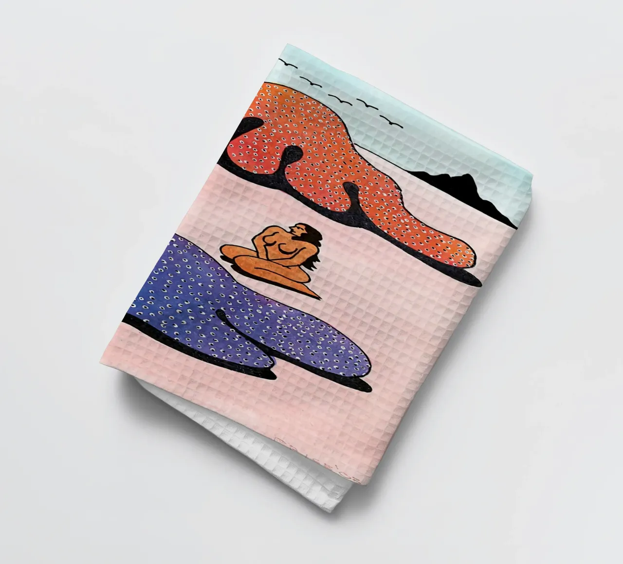 Ken Price Mermaid tea towel by Marcobarshop