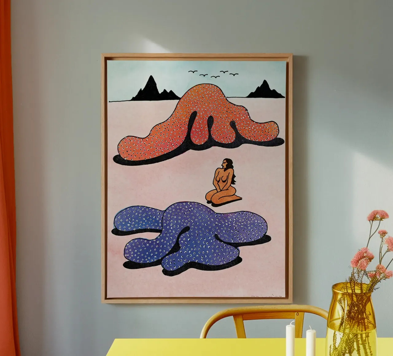 Ken Prijs Zeemeermin canvas met Baklijst van Marcobarshop