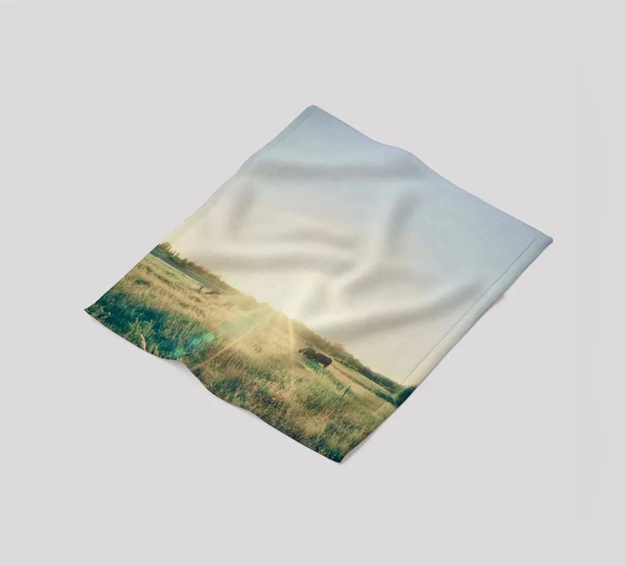 Sunshine Farm fleece blanket by KISSA STUDIO