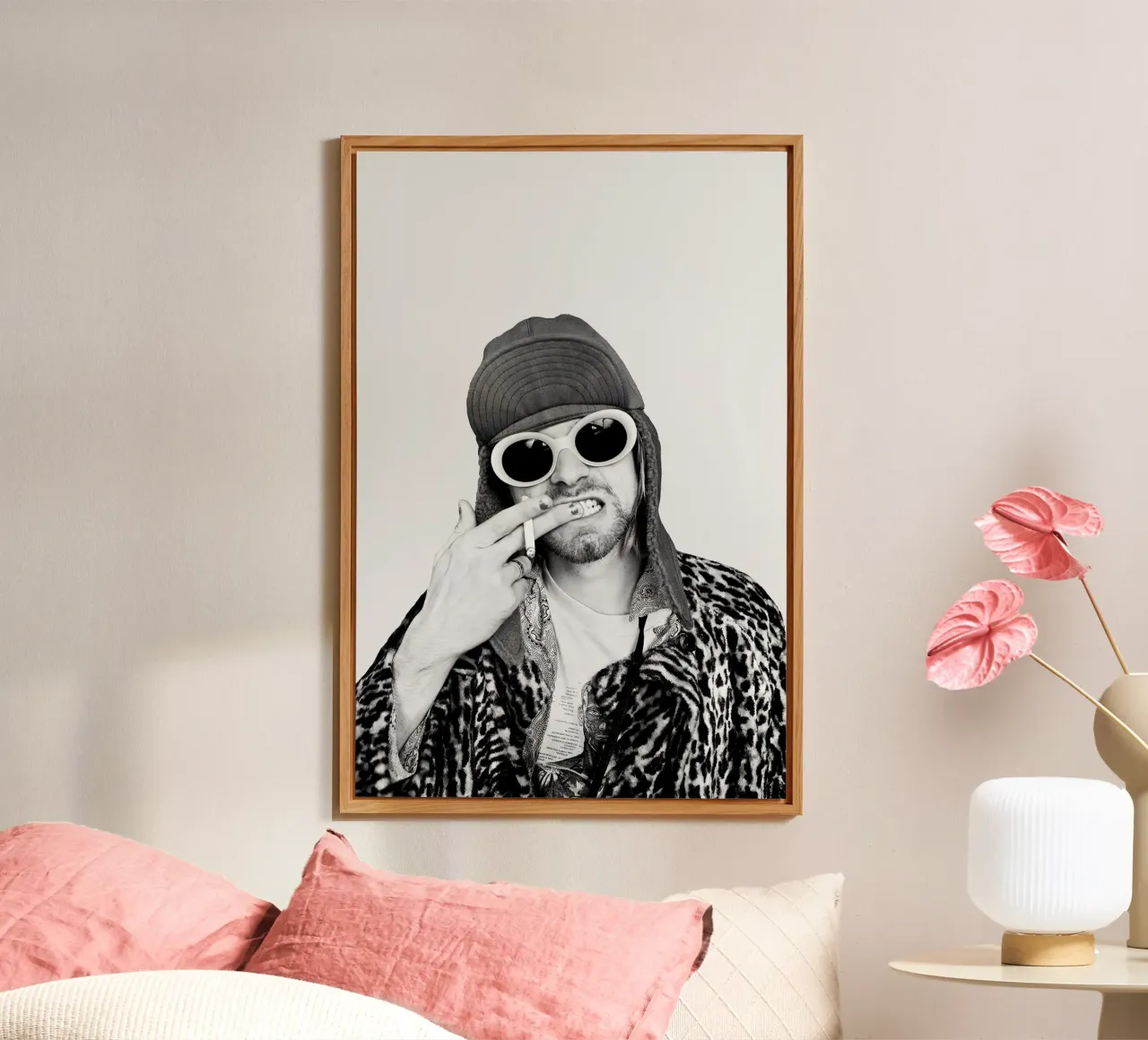Kurt Cobain and Cigarette alluminio dibond da nicol shop