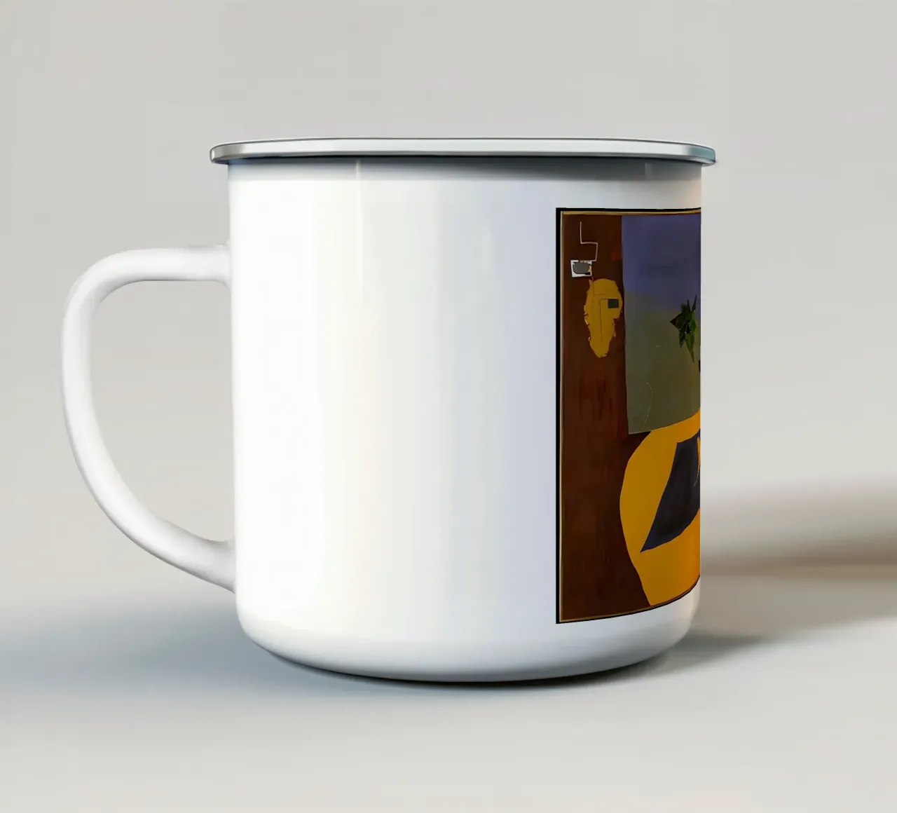 Paesaggio animato tazza in smalto da Narciso