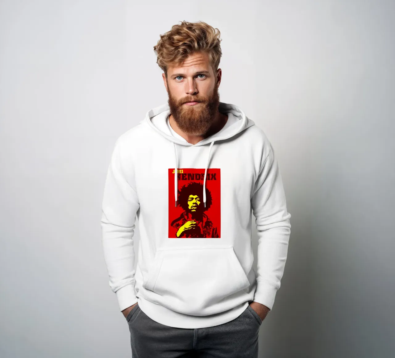 jimi hendrix felpa con cappuccio da vanhesling