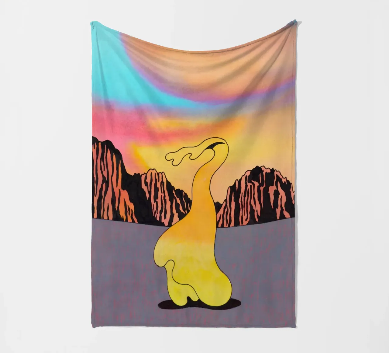 Ken Price The Beautiful West fleece blanket by Marcobarshop