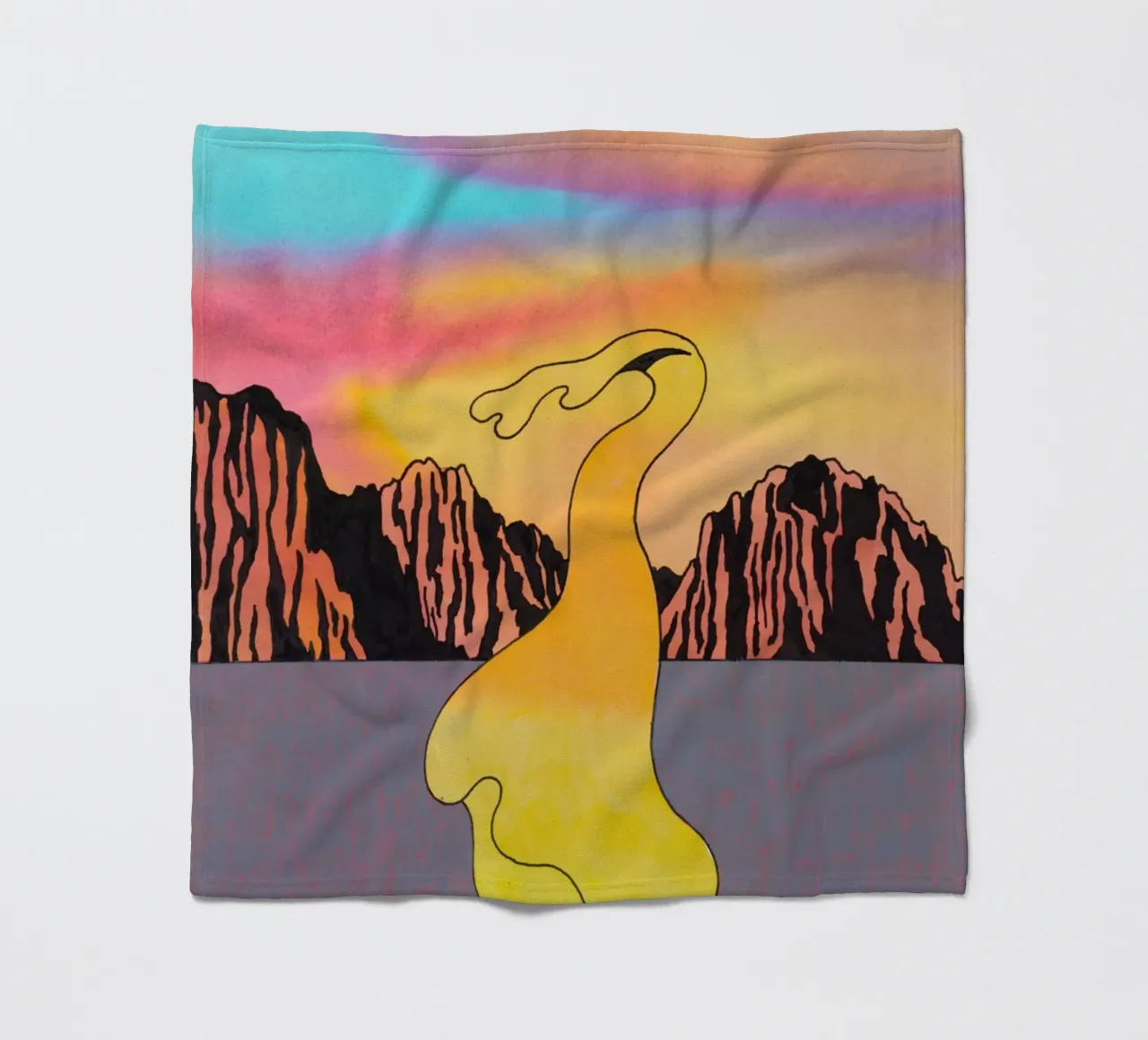Ken Price The Beautiful West fleece blanket by Marcobarshop