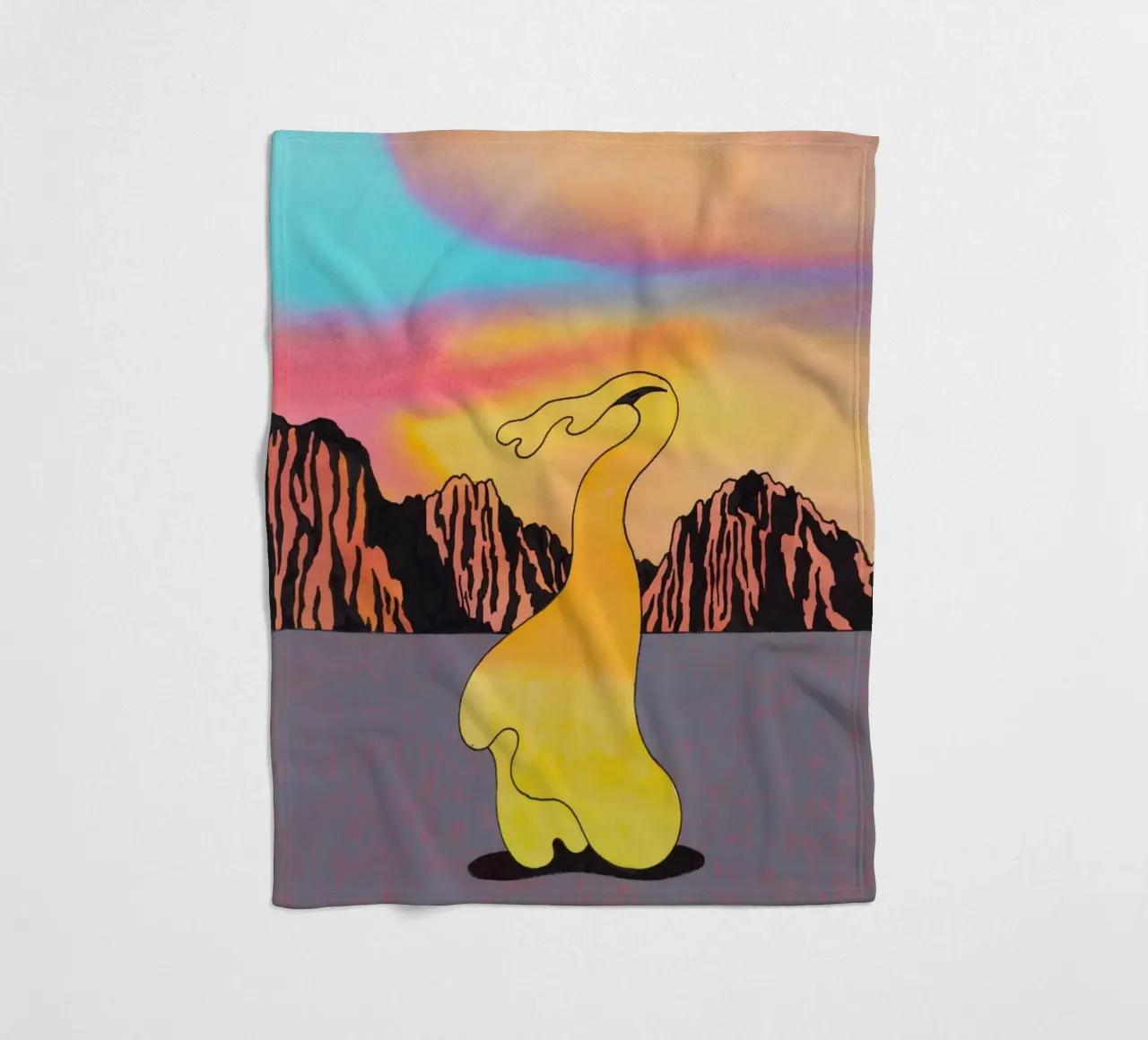Ken Price The Beautiful West fleece blanket by Marcobarshop