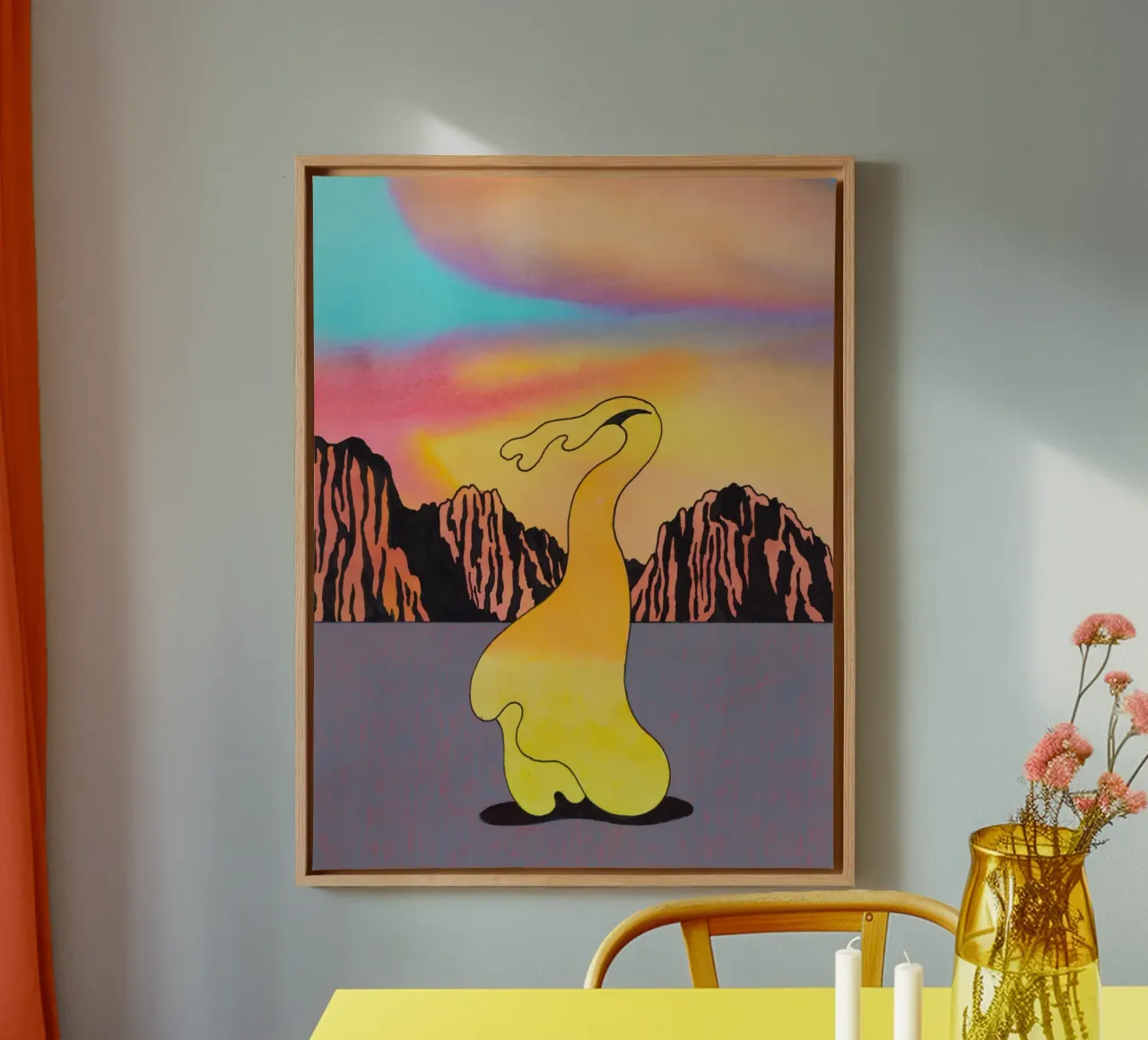 Ken Price Il bel West tela con Cornice a cassetta da Marcobarshop