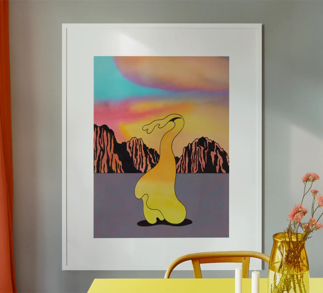Ken Price Il bel West poster con telaio in alluminio da Marcobarshop