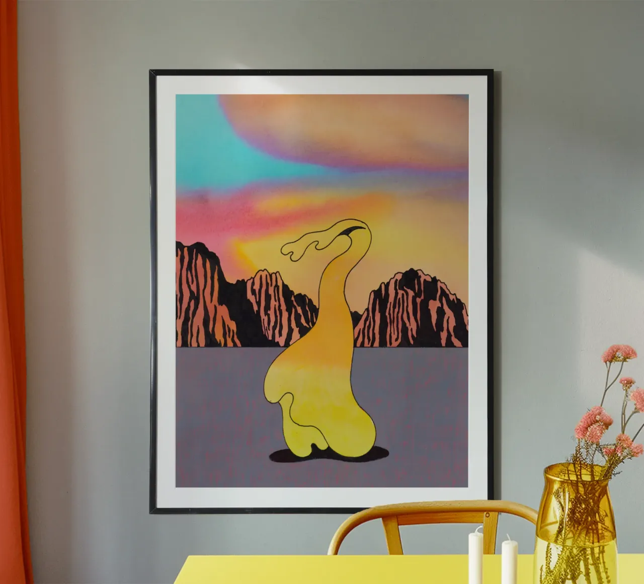Ken Price Il bel West poster con telaio in alluminio da Marcobarshop