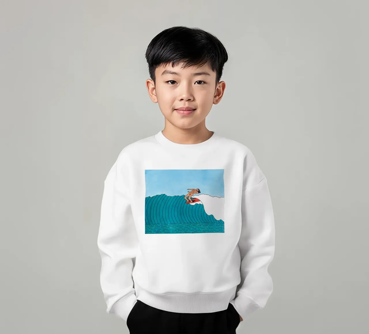Ken Price Surfen in de Staat der Natuur kinder sweatshirt van Marcobarshop