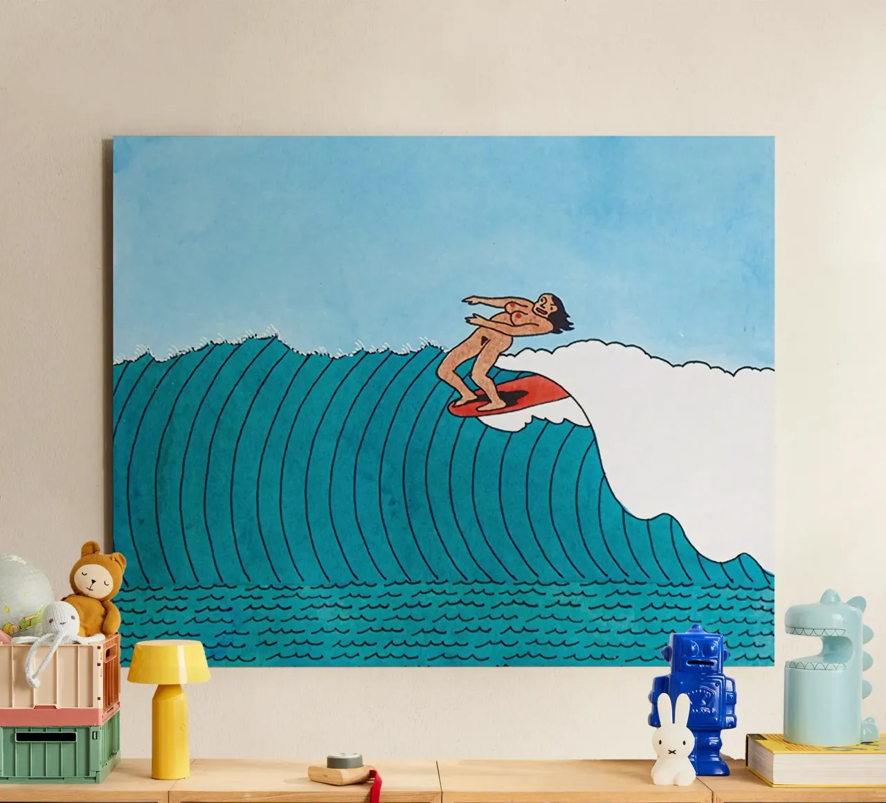 Ken Price Surfen im Zustand der Natur Alu-Dibond von Marcobarshop