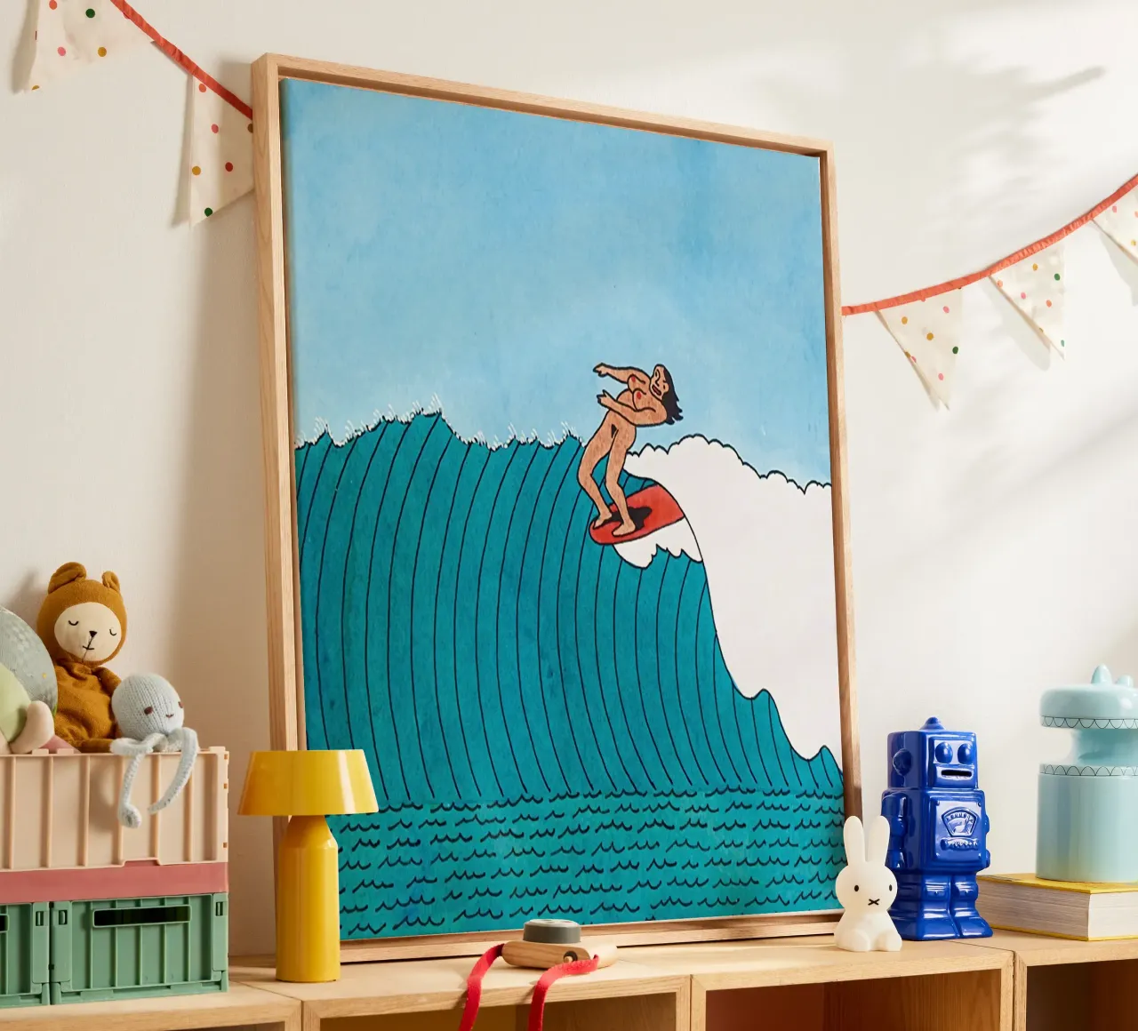 Ken Price Surfen in de Staat der Natuur canvas met Baklijst van Marcobarshop