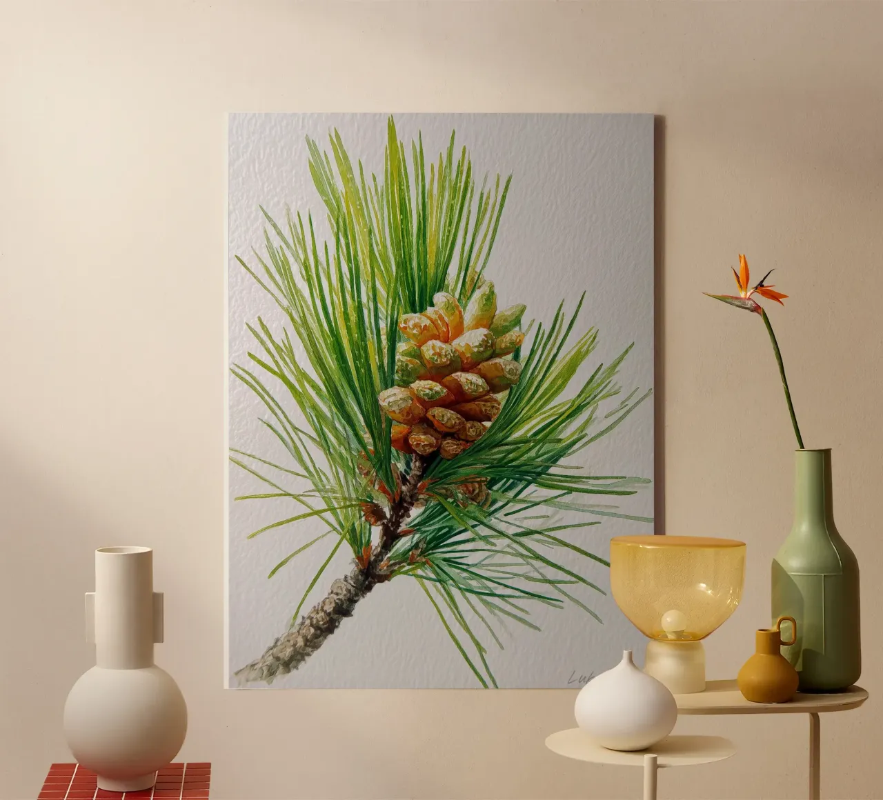 Lodgepole Kiefer Leinwand mit Schattenfugenrahmen von Luke Wilder Studio