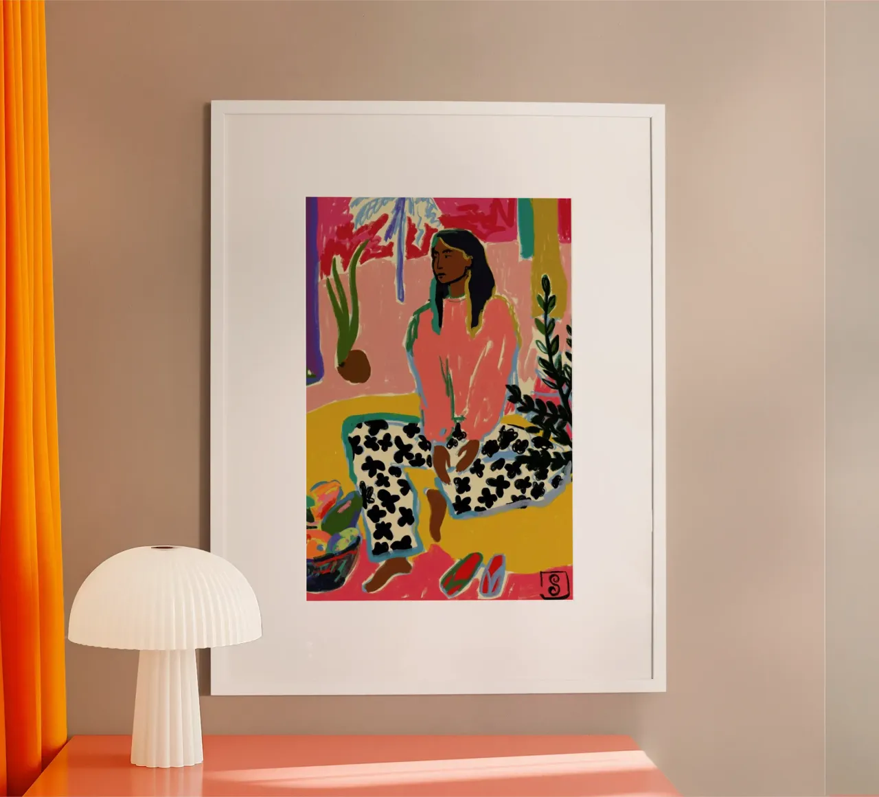 Woman With Fruit hahnemühle by Sandra Poliakov