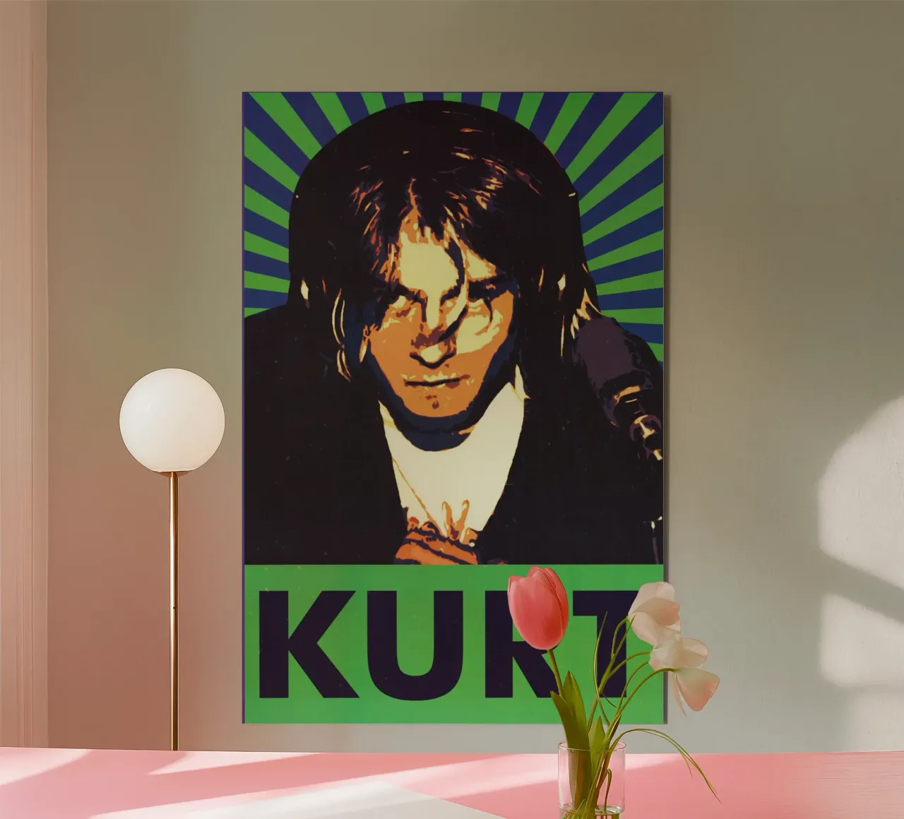 Kurt Cobain art alluminio dibond da nicol shop