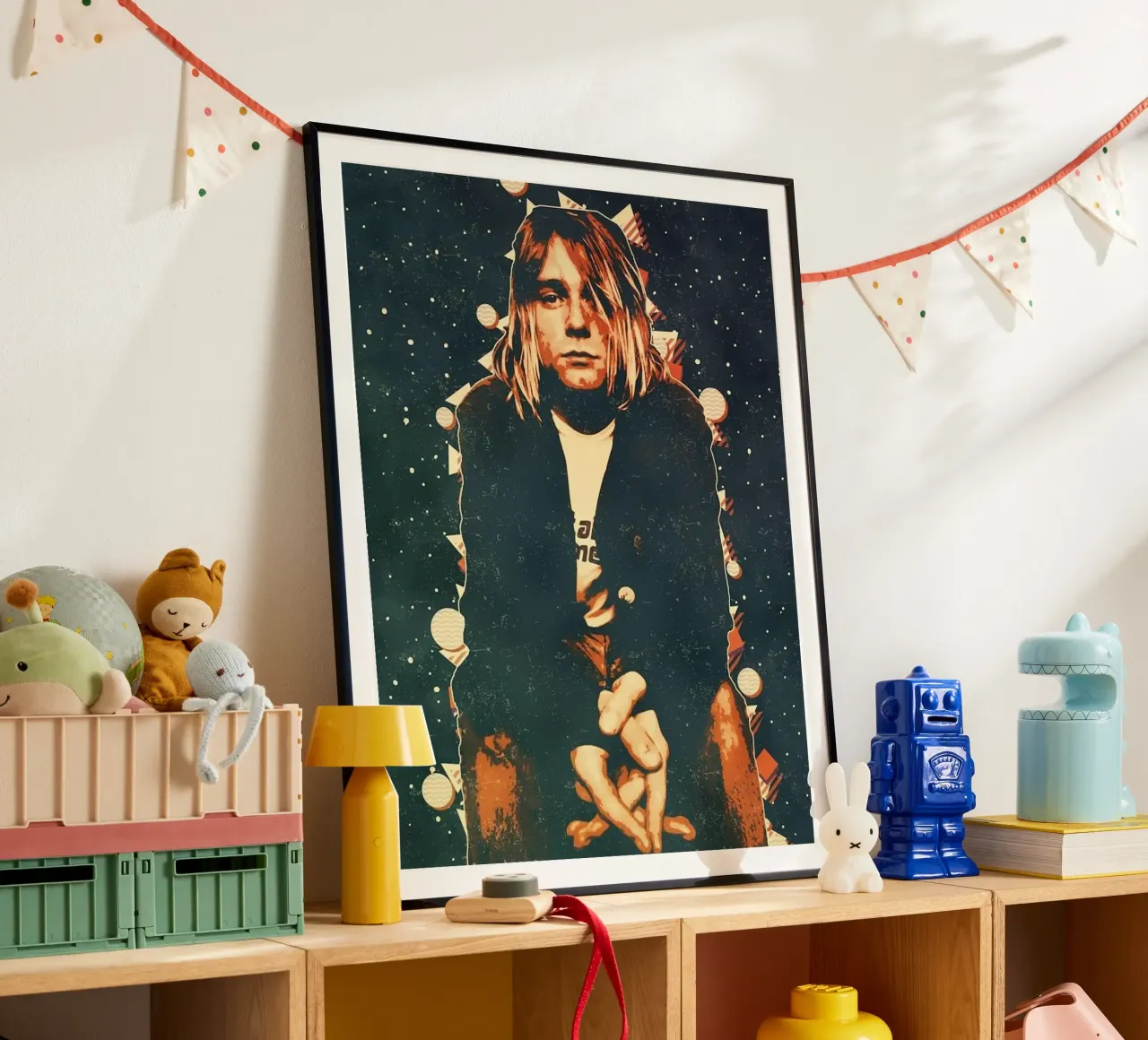Kurt Cobain poster con telaio in plastica da nicol shop