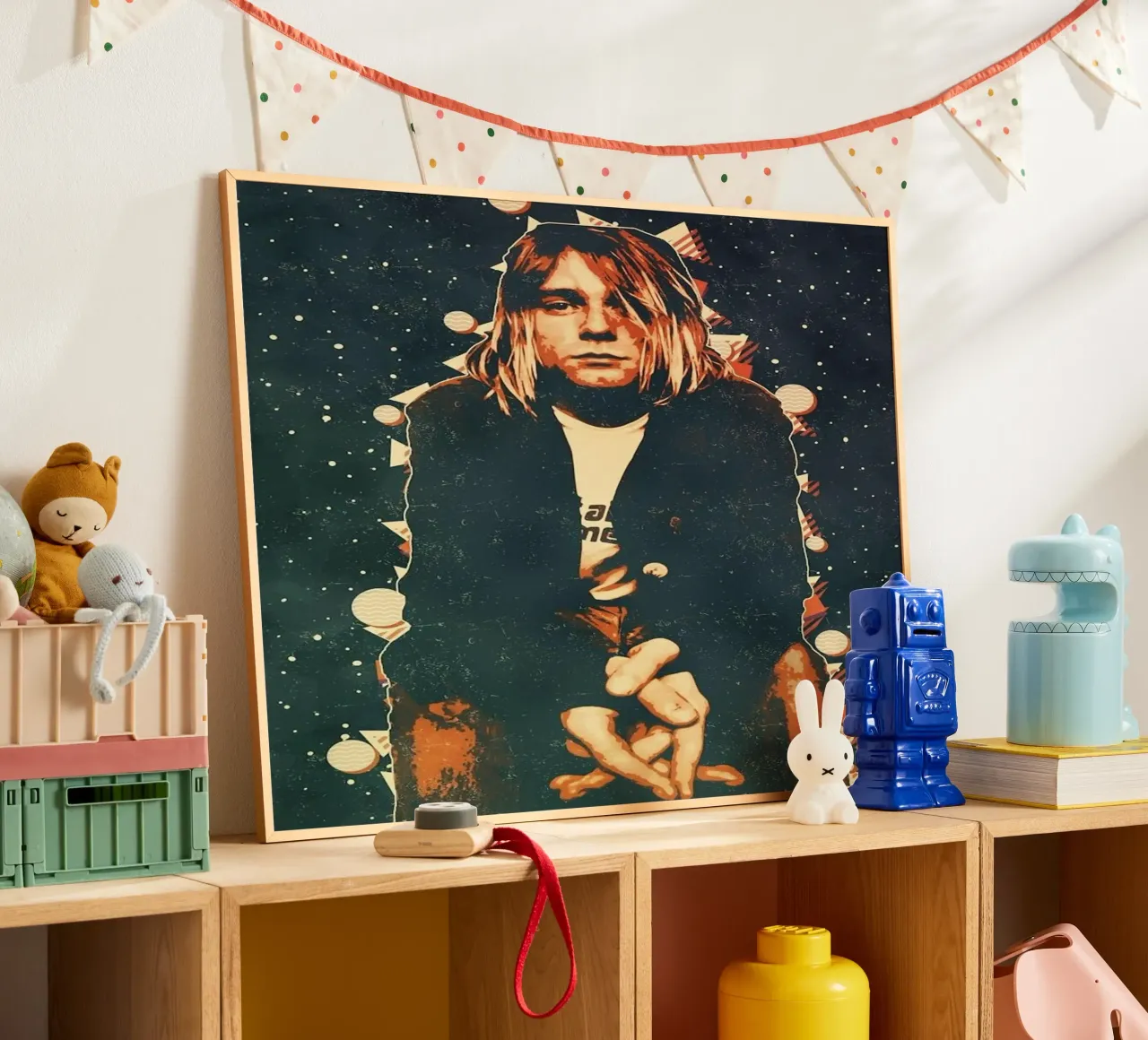 Kurt Cobain poster con telaio in plastica da nicol shop