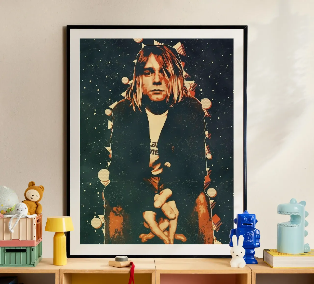 Kurt Cobain poster con telaio in plastica da nicol shop