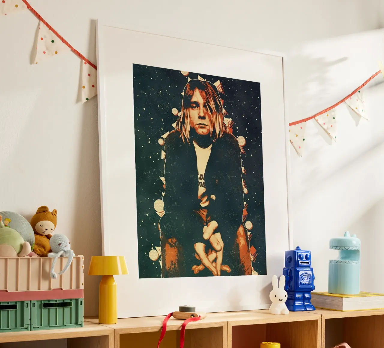 Kurt Cobain poster con telaio in plastica da nicol shop