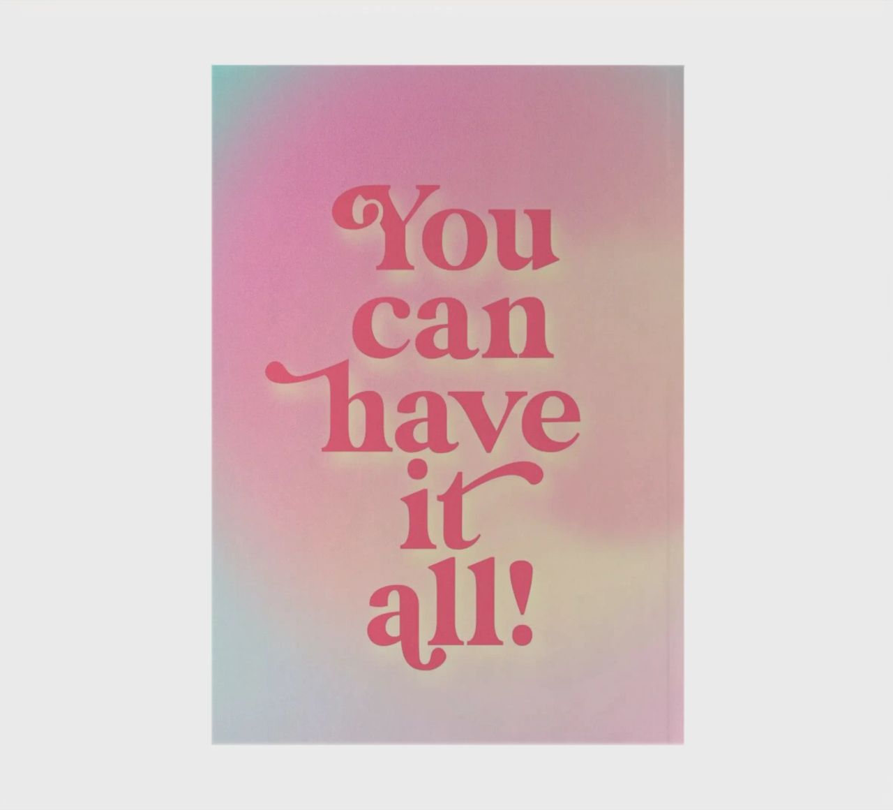 You Can Have It All carnet de notes de neon* fotografie