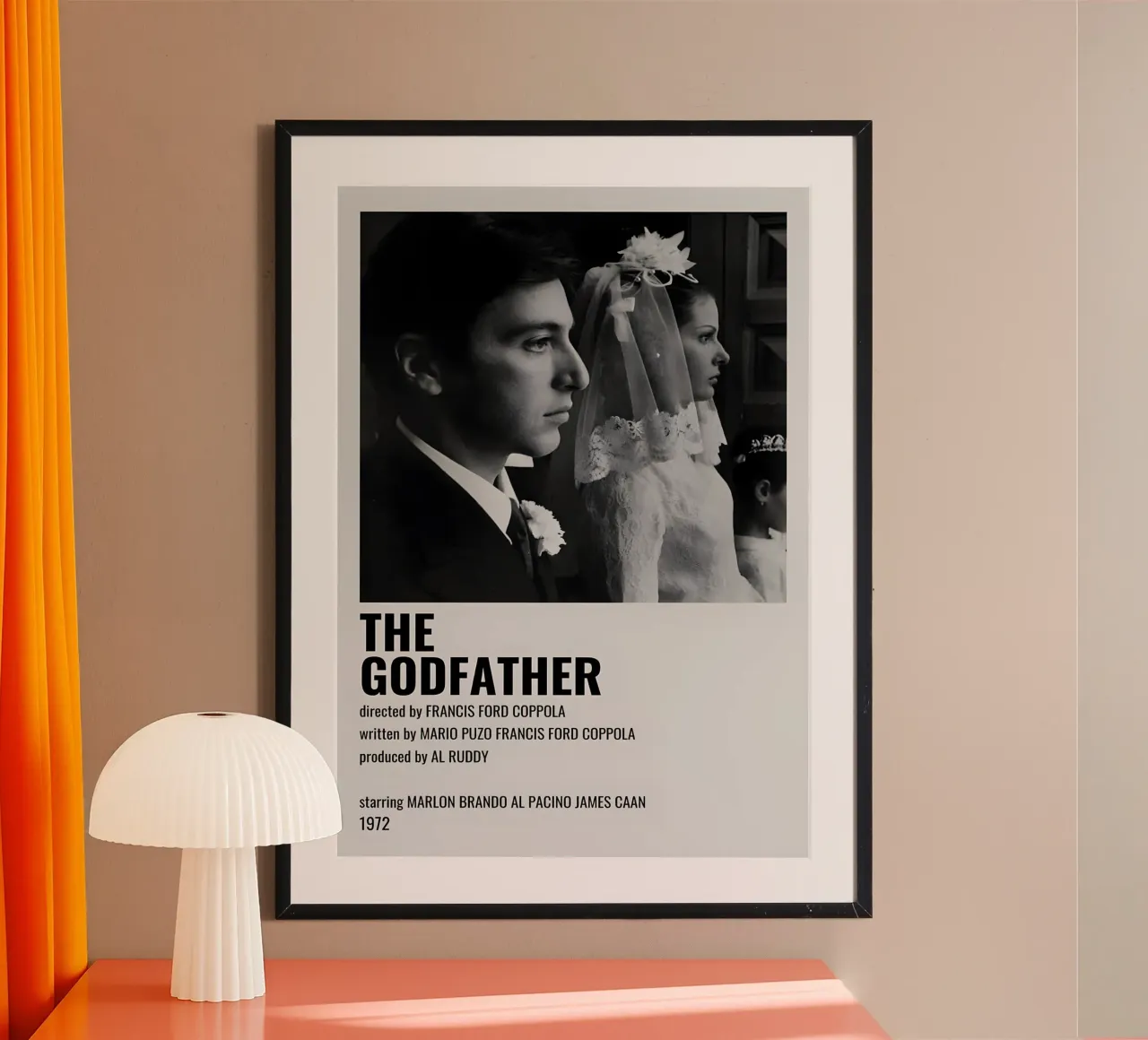 THE GODFATHER poster con telaio in alluminio da MVFminimalist