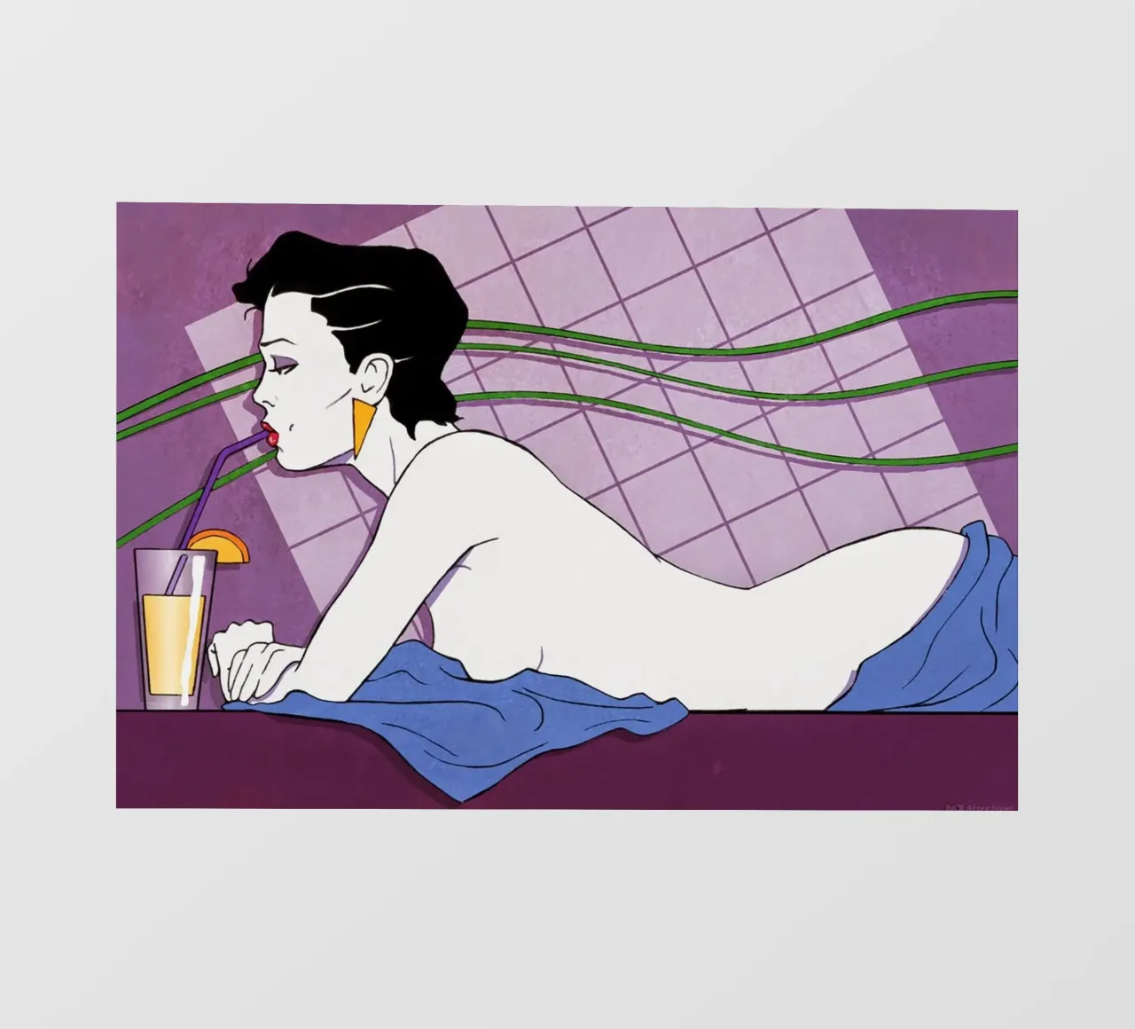 Patrick Nagel art pellicola backlit da Kabir