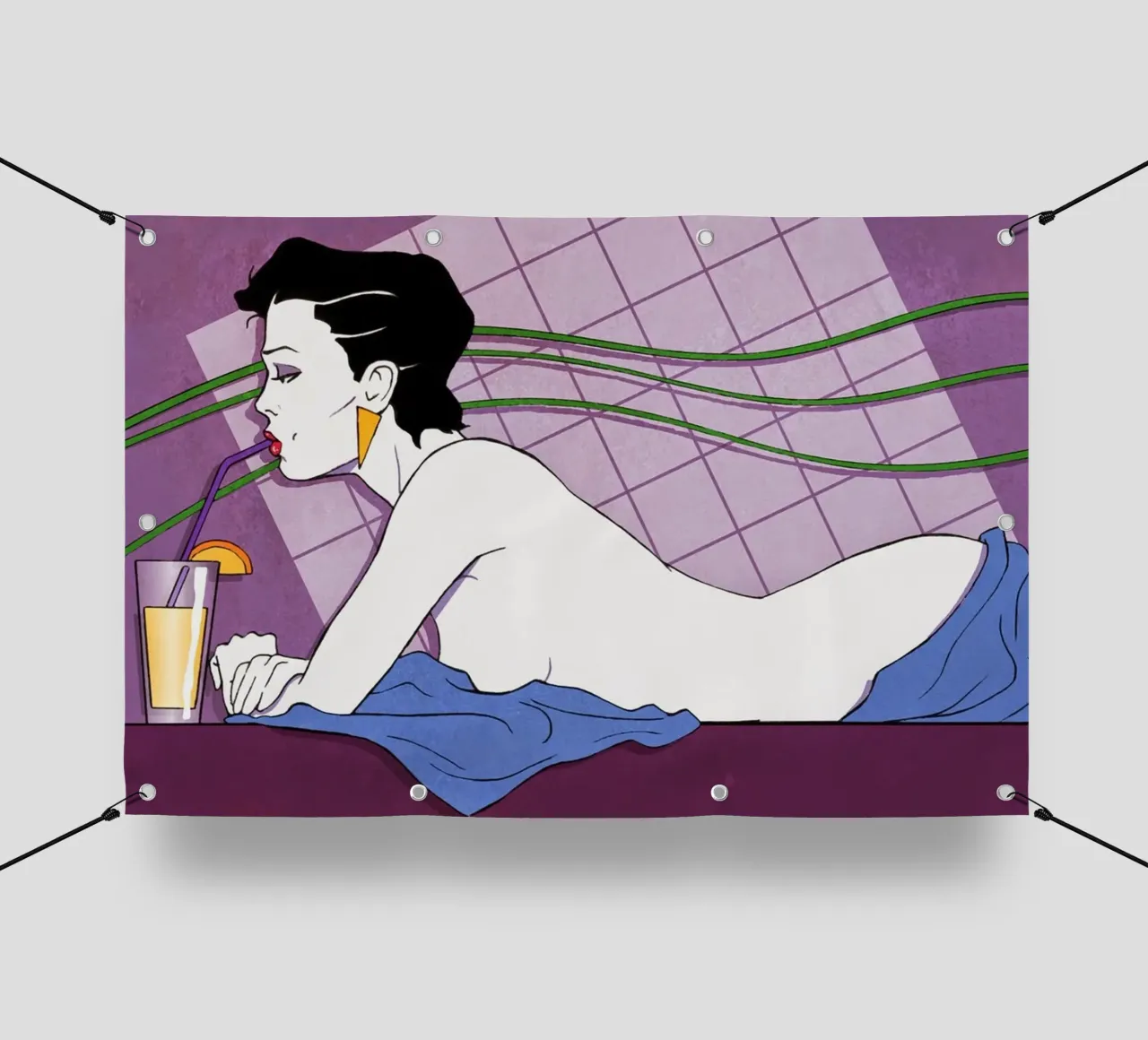 Patrick Nagel art telo in pvc da Kabir