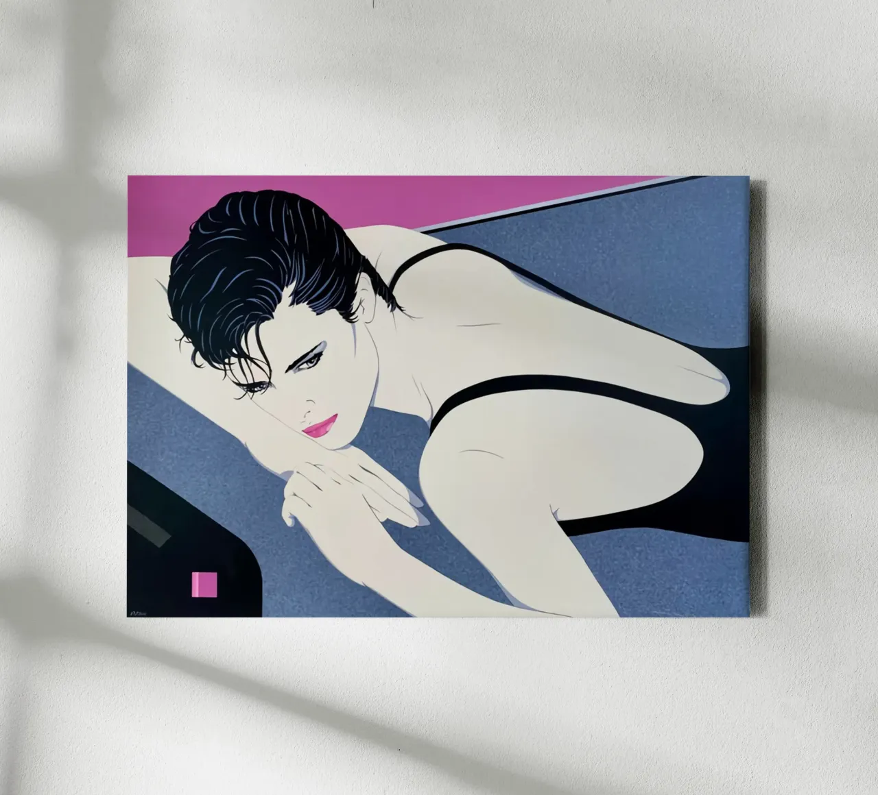 Patrick Nagel art tela con Cornice a cassetta da Kabir