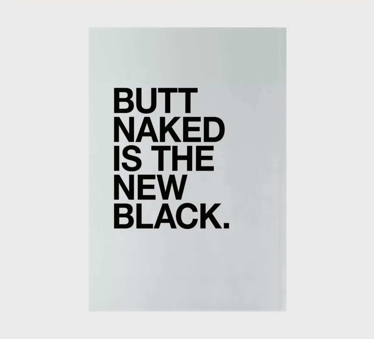 Butt Naked black notebook by Studio One