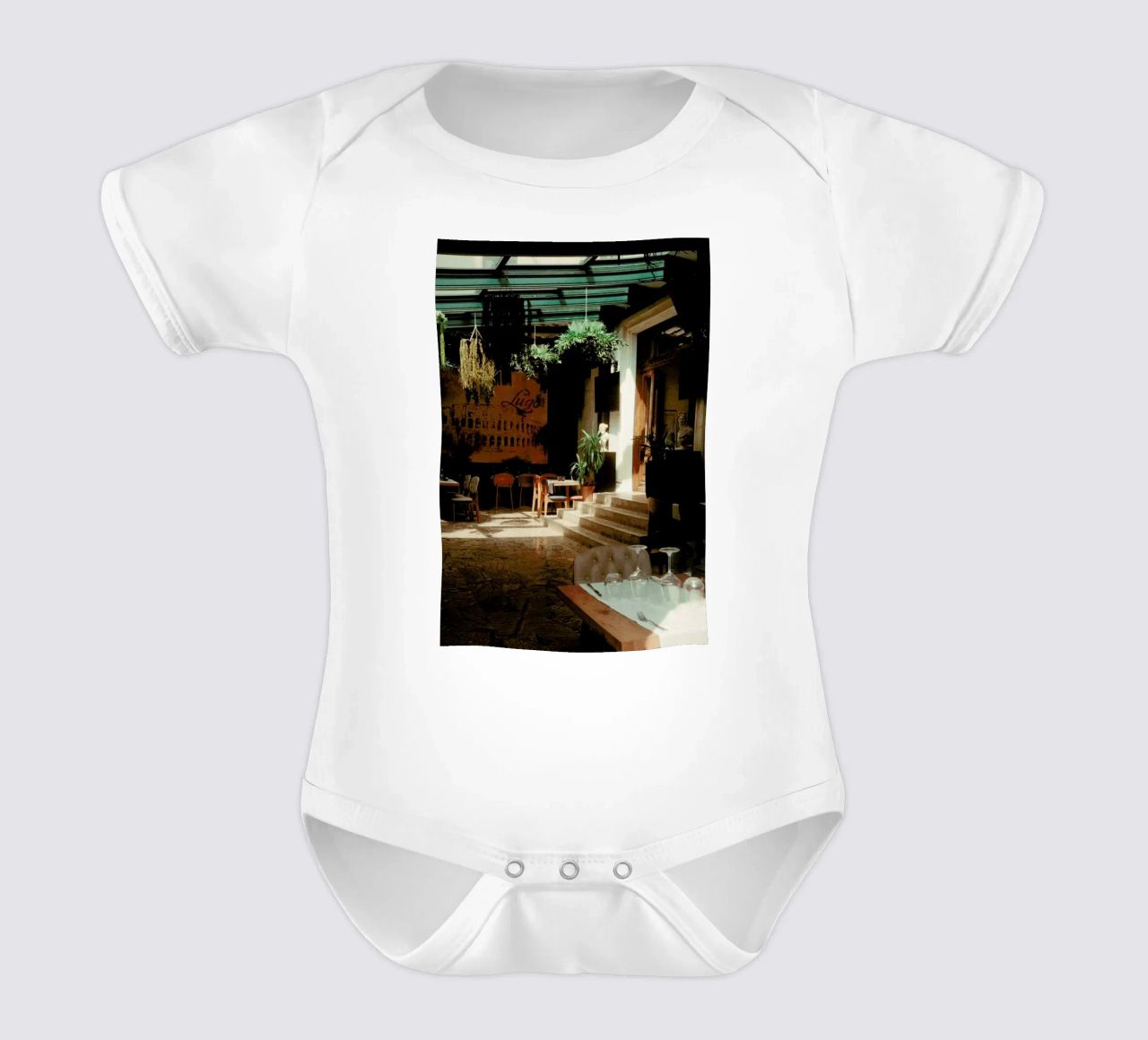 Analog Series The Small Cafe body neonato maniche corte da Sebastian Hilgetag