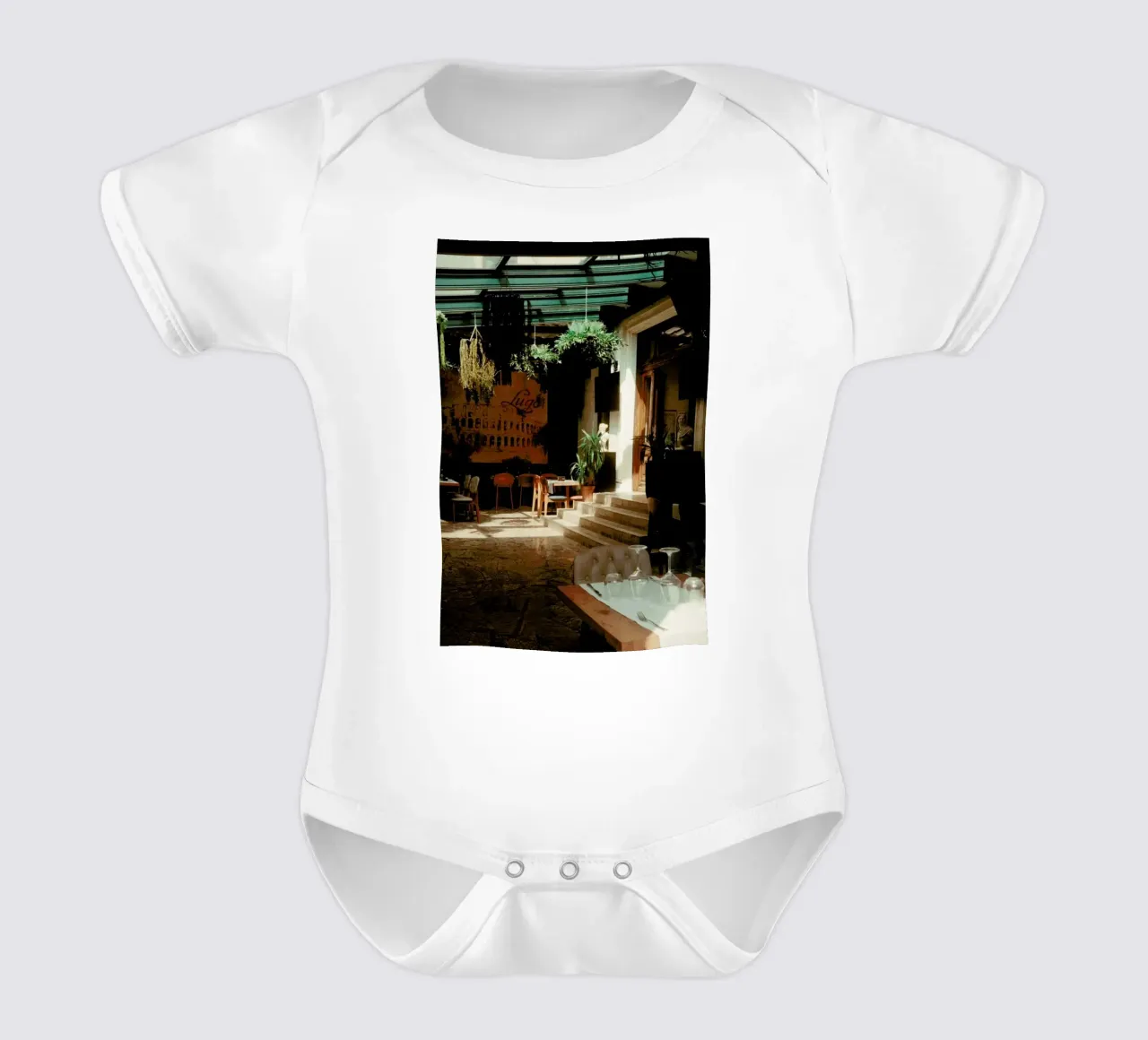Analog Series The Small Cafe body neonato maniche corte da Sebastian Hilgetag