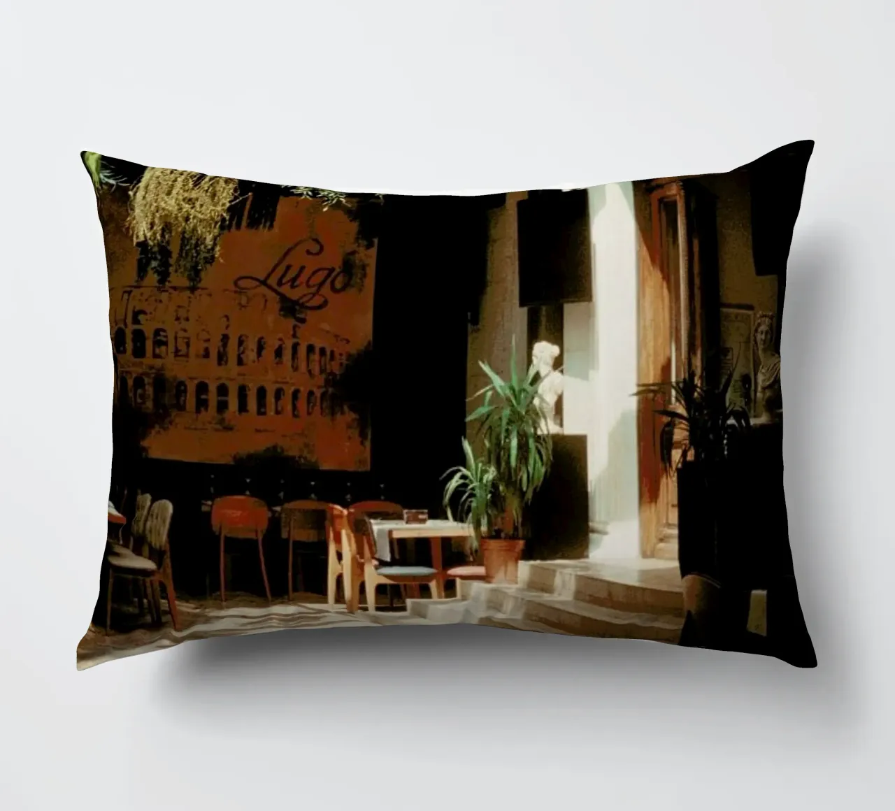 Analog Series The Small Cafe cuscino da Sebastian Hilgetag