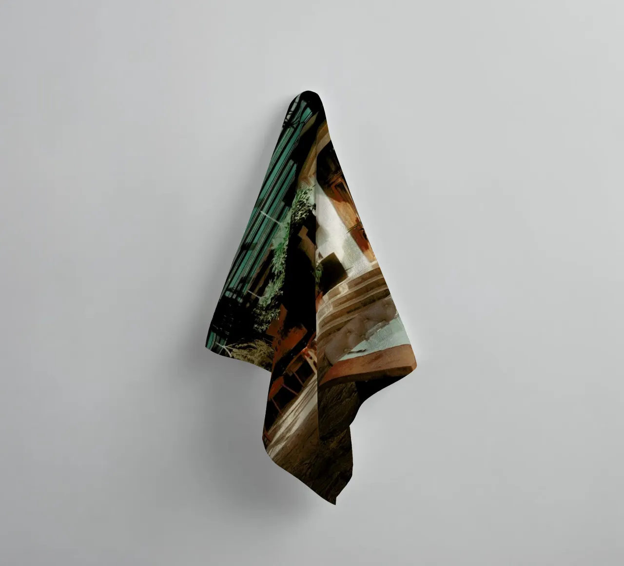 Analog Series The Small Cafe badhanddoek van Sebastian Hilgetag