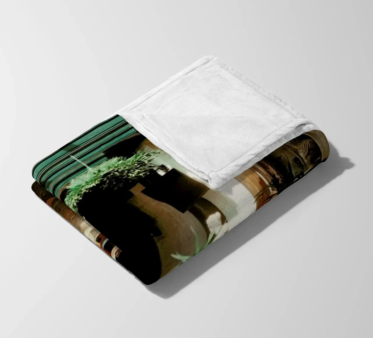 Analog Series The Small Cafe fleece blanket by Sebastian Hilgetag
