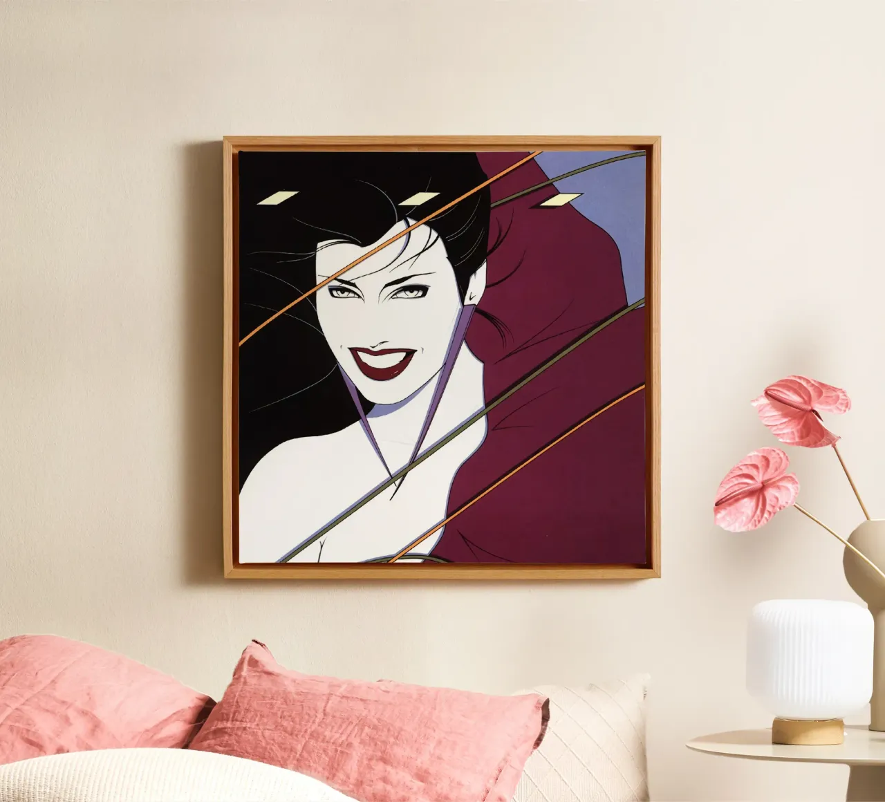 Patrick Nagel art tela da Kabir