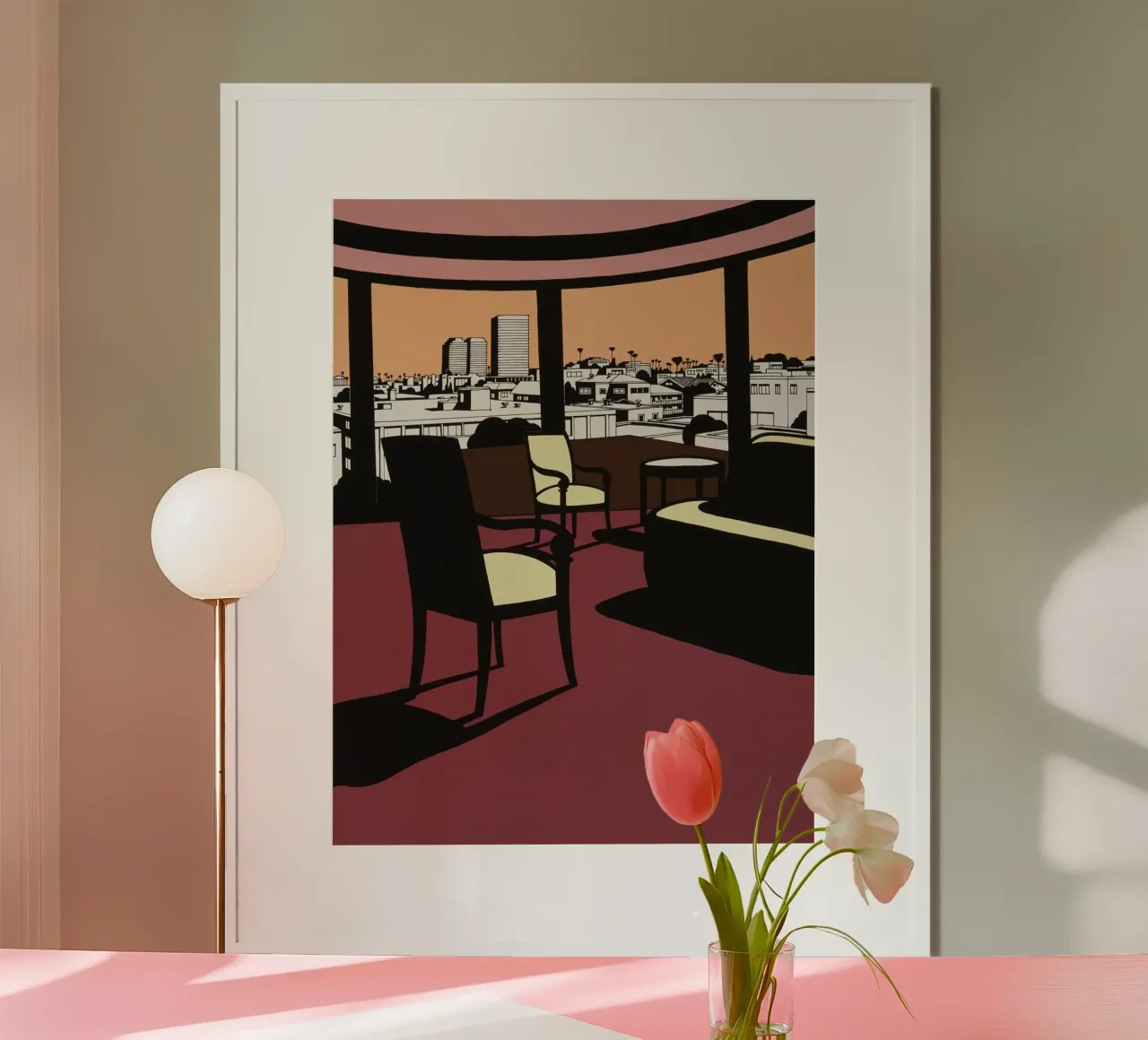 Ken Price Tramonto occidentale poster con telaio in plastica da Marcobarshop