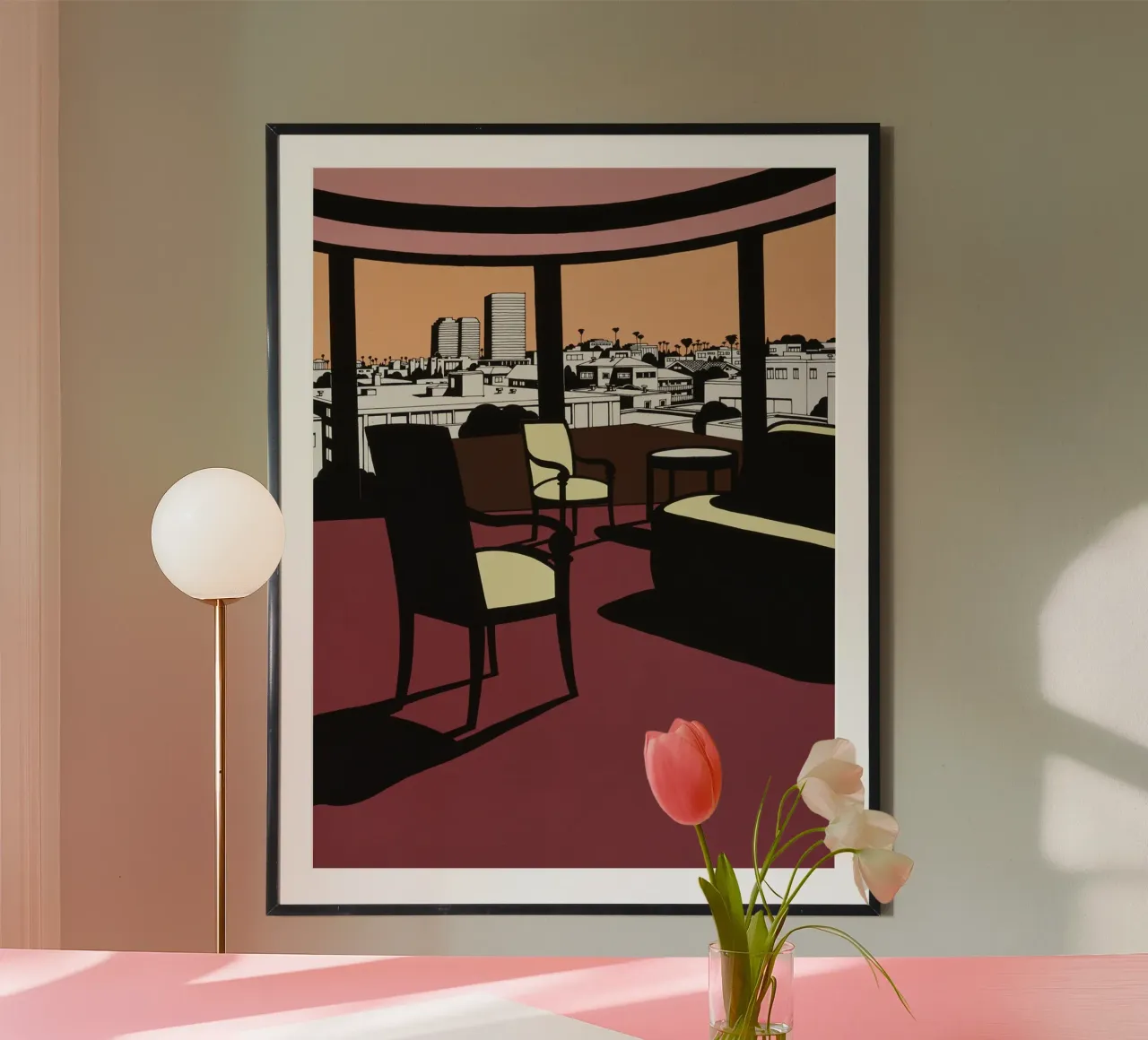 Ken Price Tramonto occidentale poster con telaio in plastica da Marcobarshop
