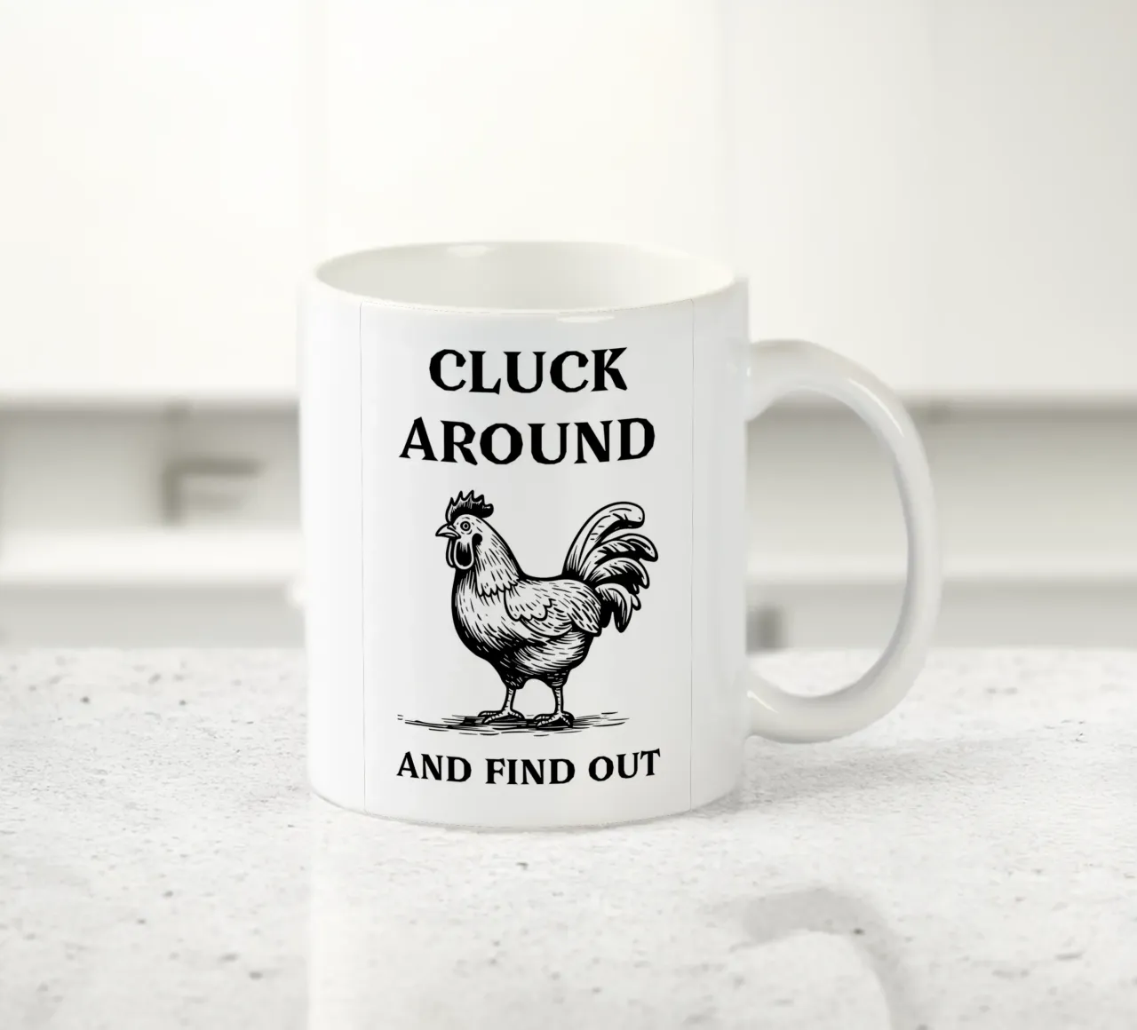 Cluck around and find out tazza in ceramica da edsonramosart