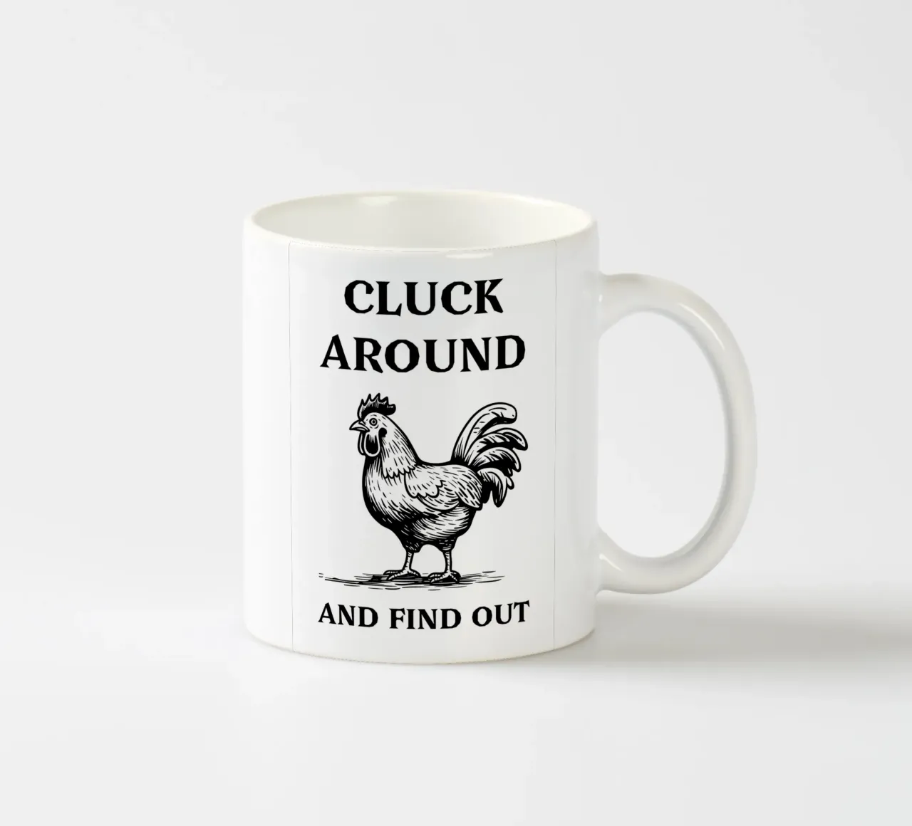 Cluck around and find out tazza in ceramica da edsonramosart