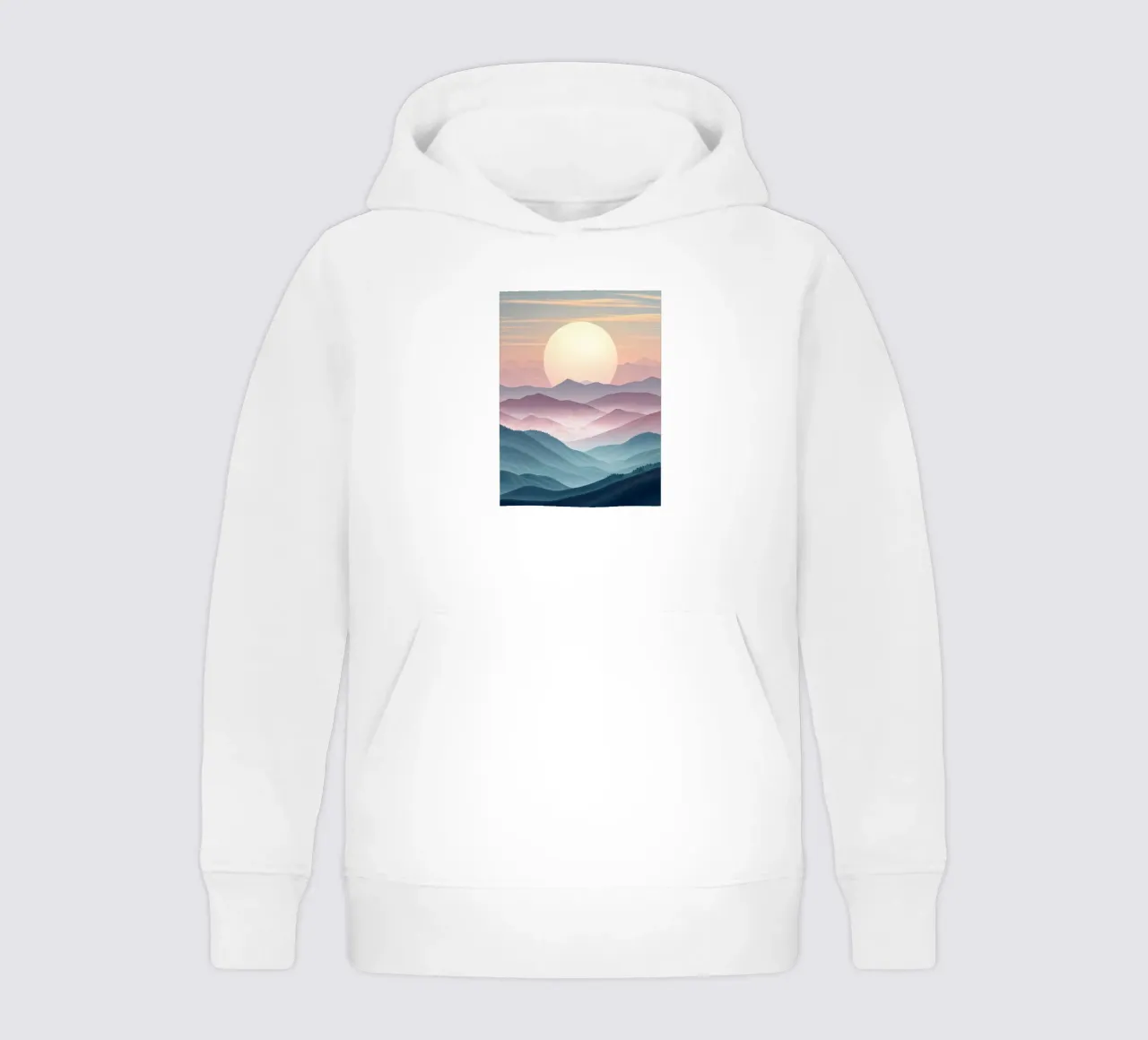 Sérénité majestueuse : Une pleine lune lumineuse s'élevant au-dessus de l'éther sweat à capuche enfant de Artistic-shop