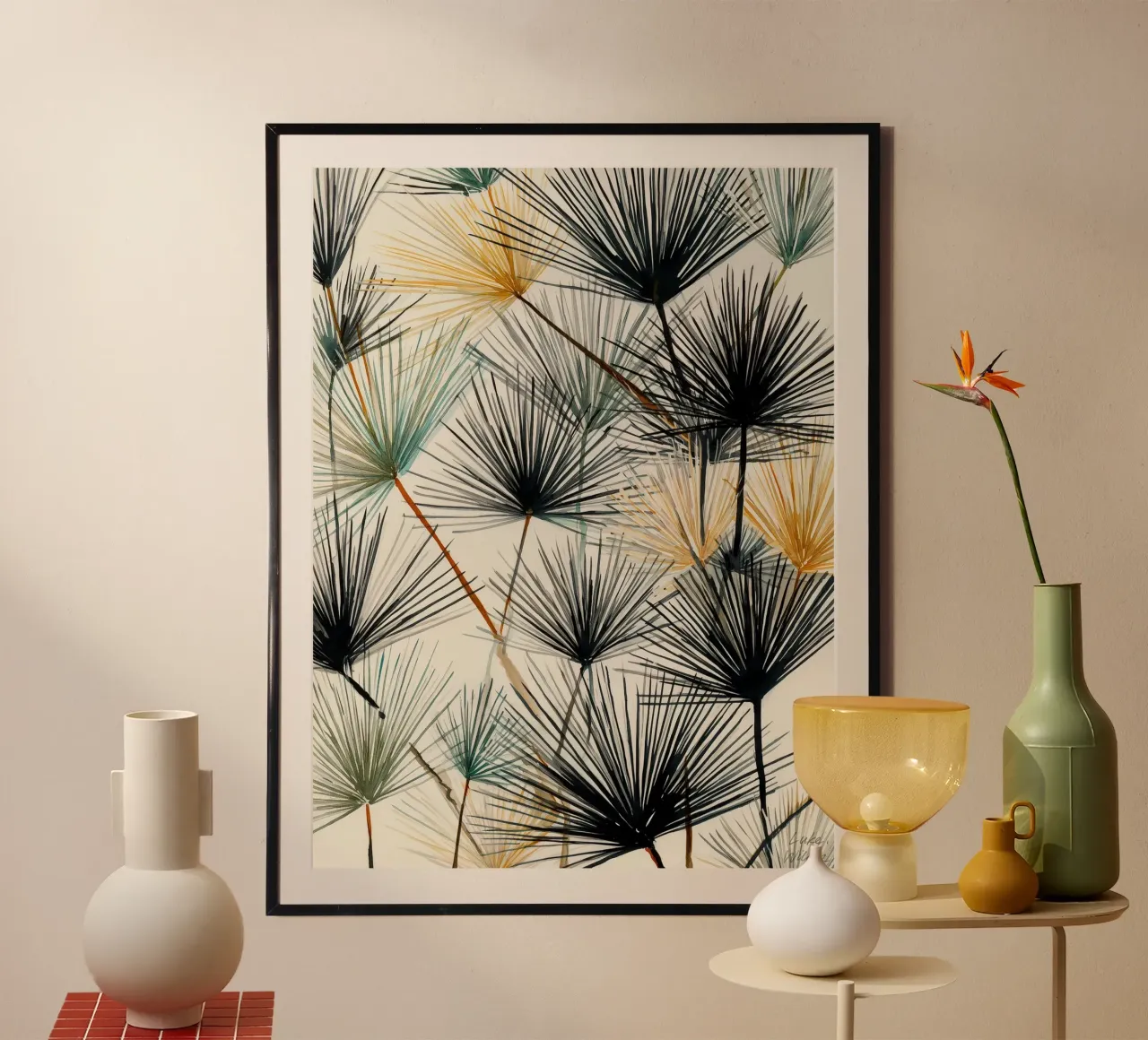 Fronde selvatiche poster con telaio in plastica da Luke Wilder Studio