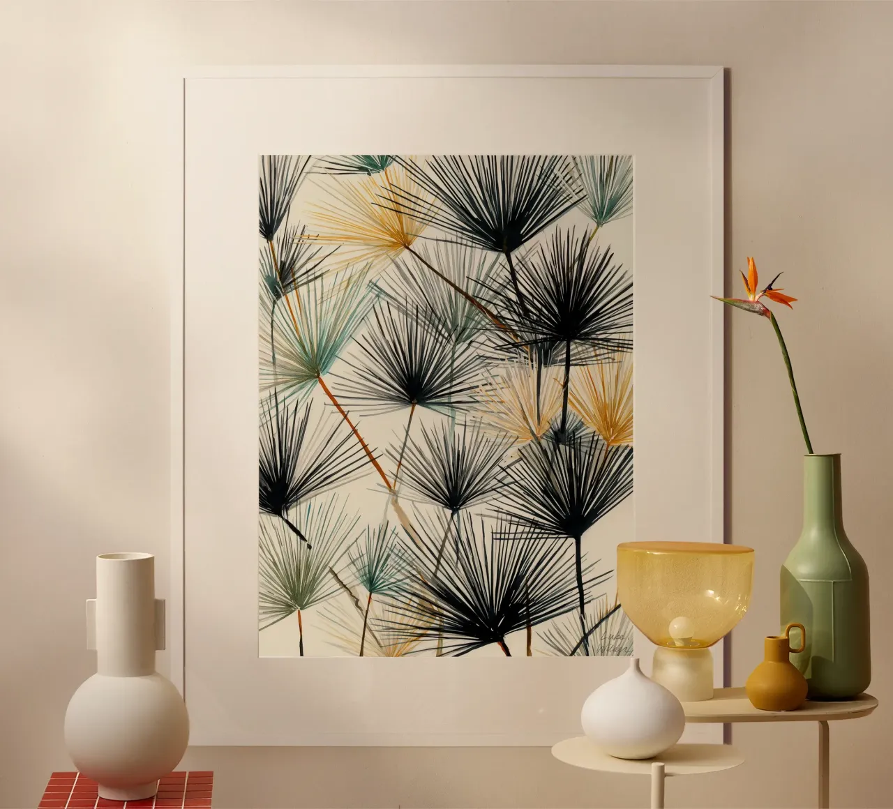 Fronde selvatiche poster con telaio in plastica da Luke Wilder Studio
