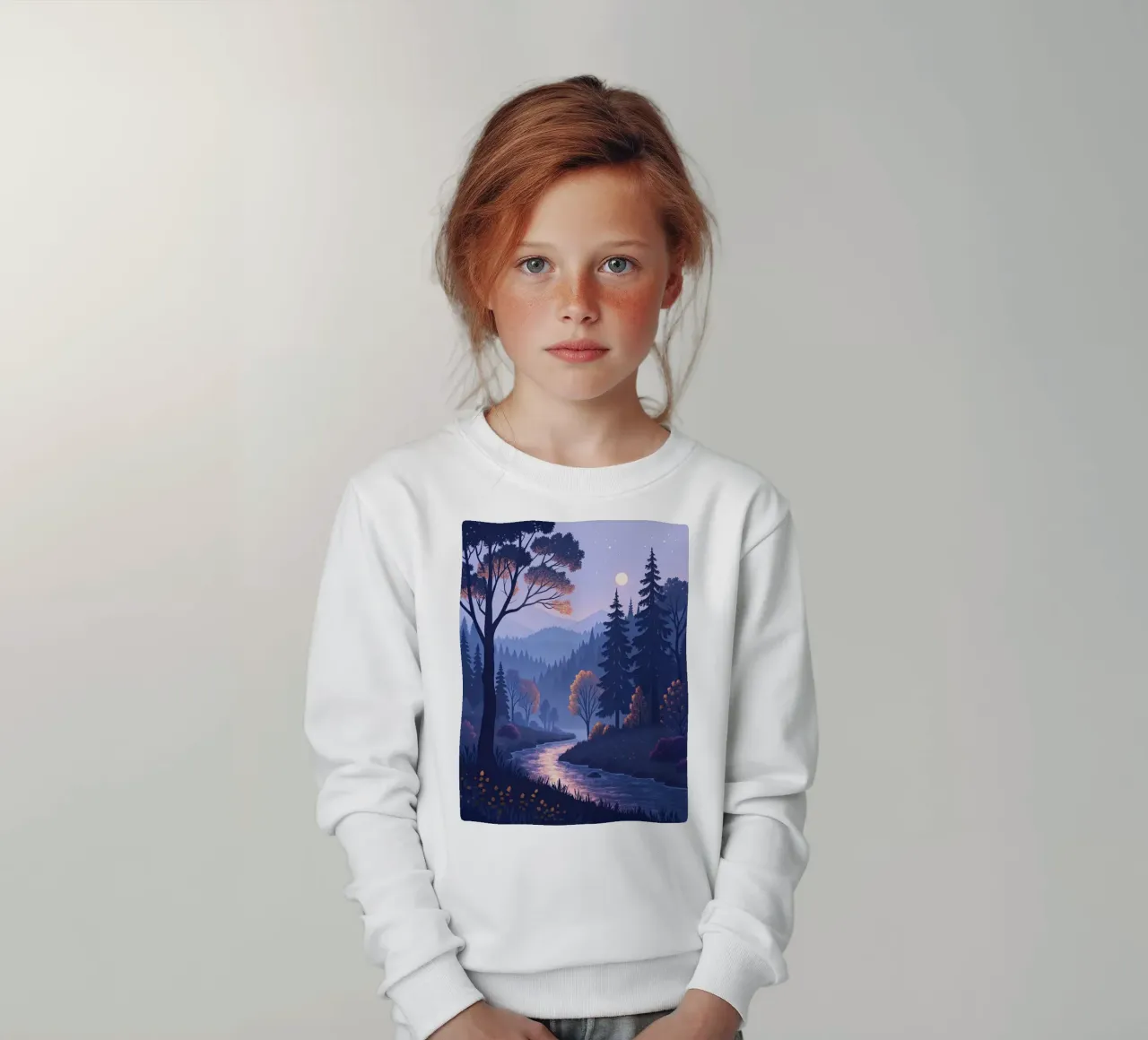 Il viaggio di un fiume tranquillo attraverso la foresta incantata felpa bambino da Artistic-shop