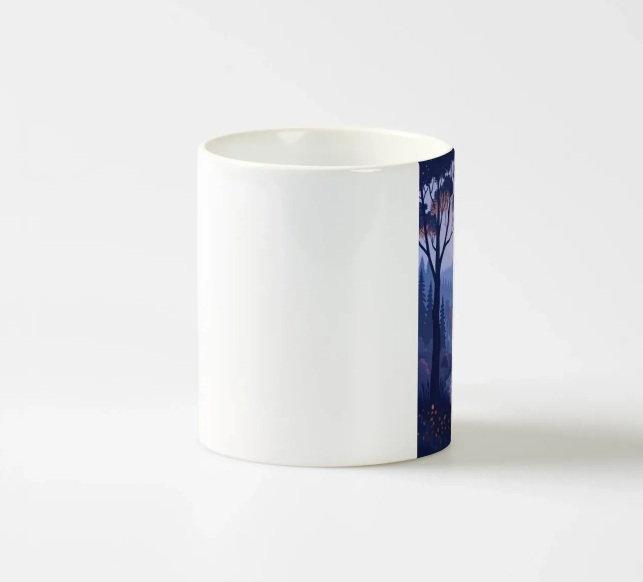 Il viaggio di un fiume tranquillo attraverso la foresta incantata tazza in ceramica da Artistic-shop